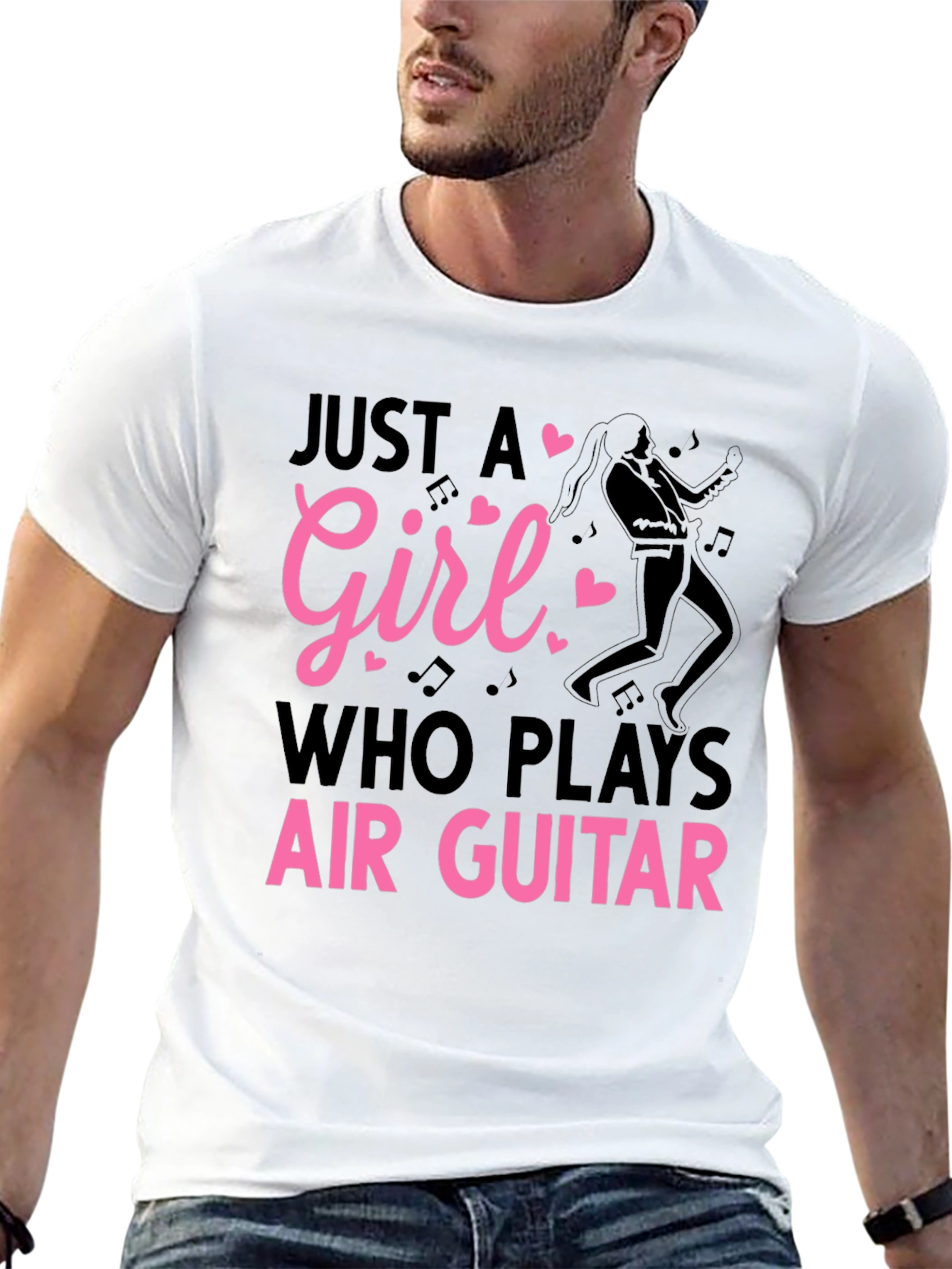 Just A Girl Air Guitar T-Shirt
