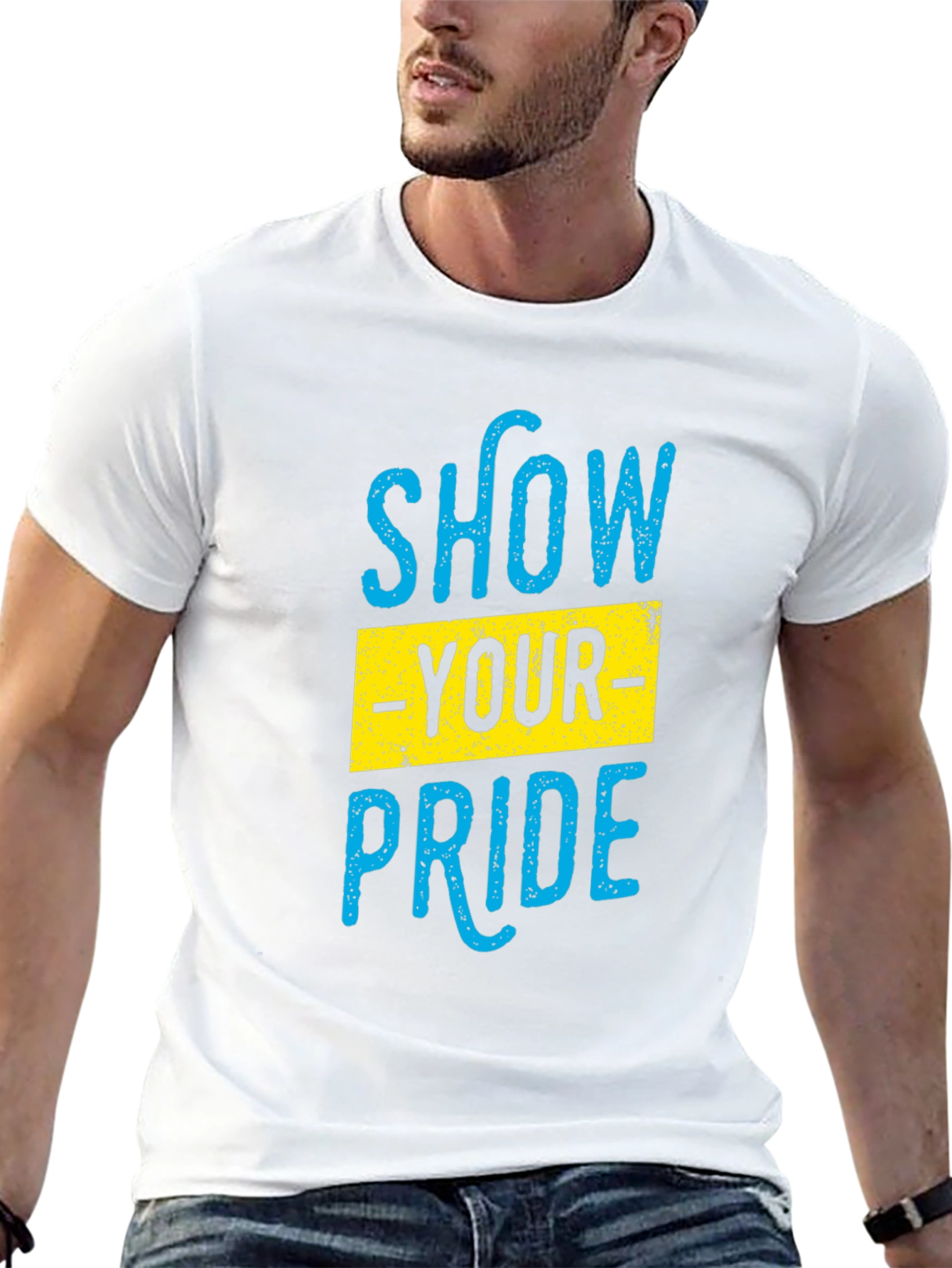 Show Your Pride Graphic T-Shirt - Black Cotton Blend