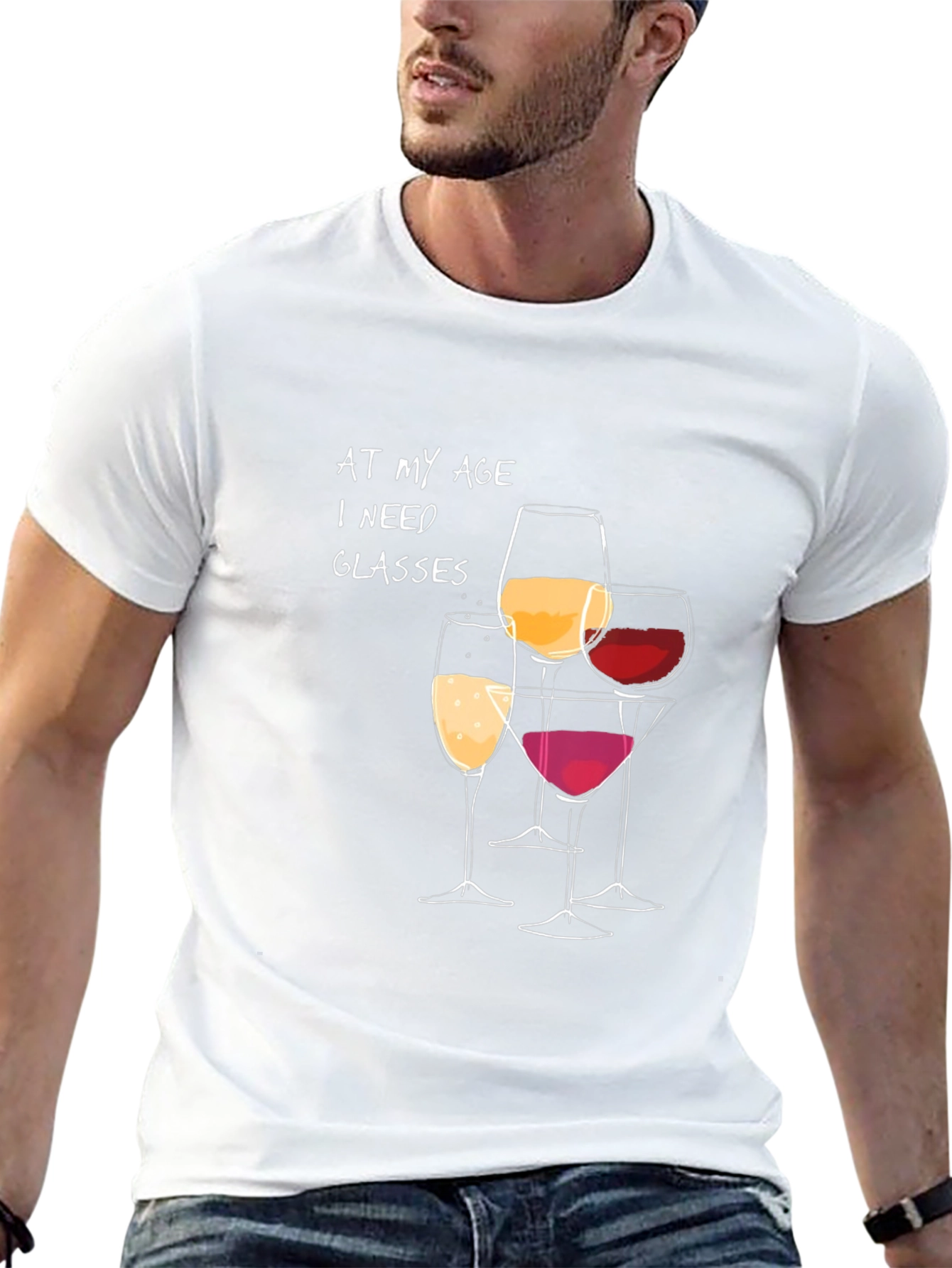 Wine Glasses Humor Graphic Tee