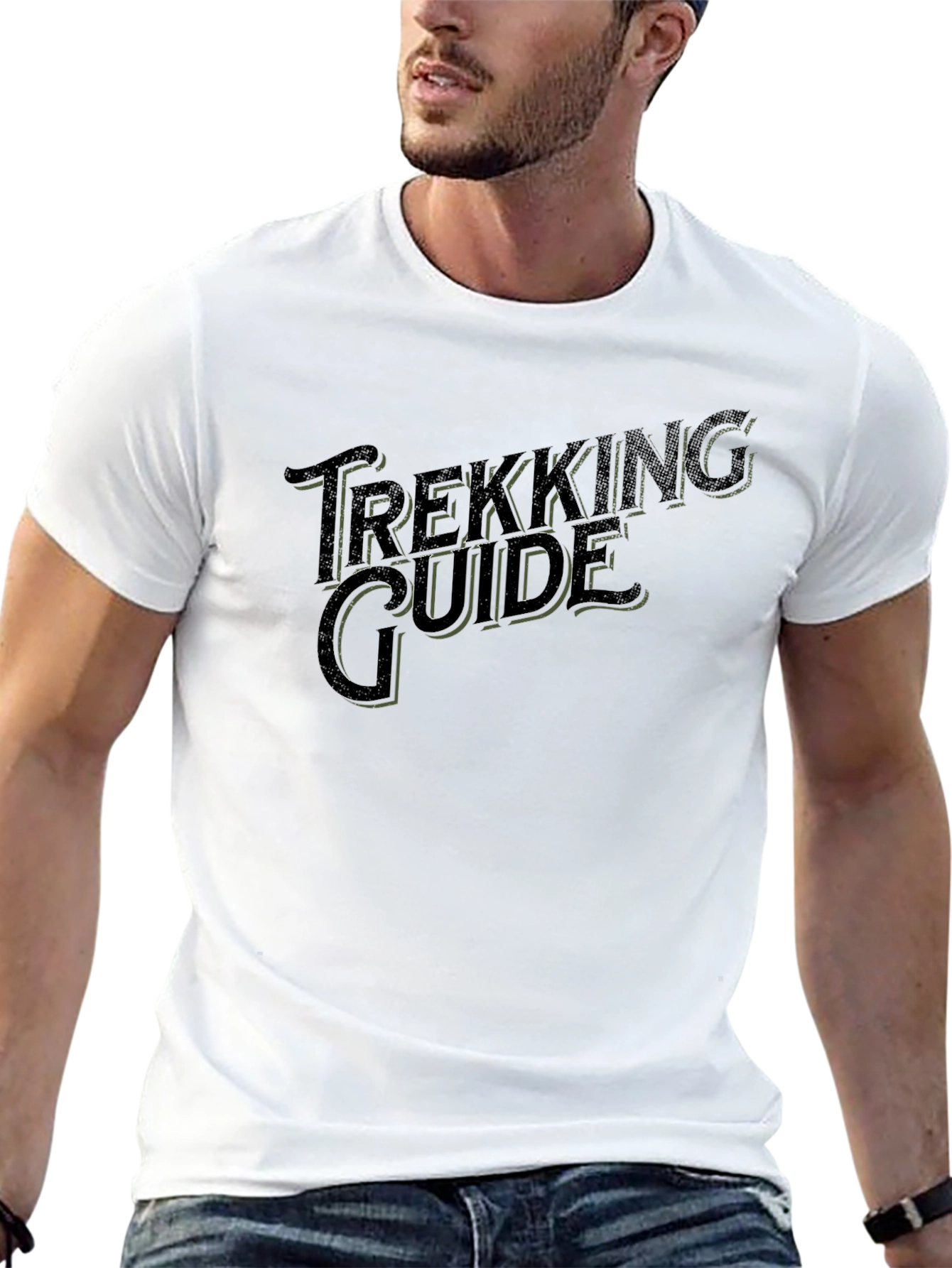 Trekking Guide Black Graphic T-Shirt