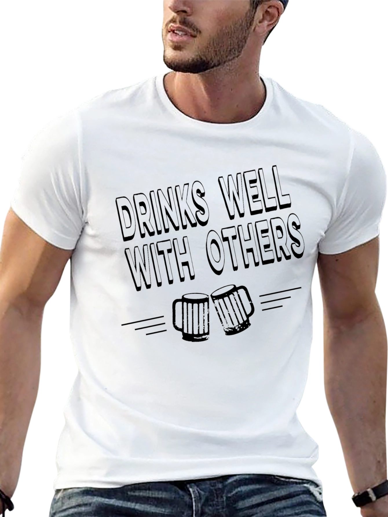Drinks Well With Others Graphic T-Shirt
