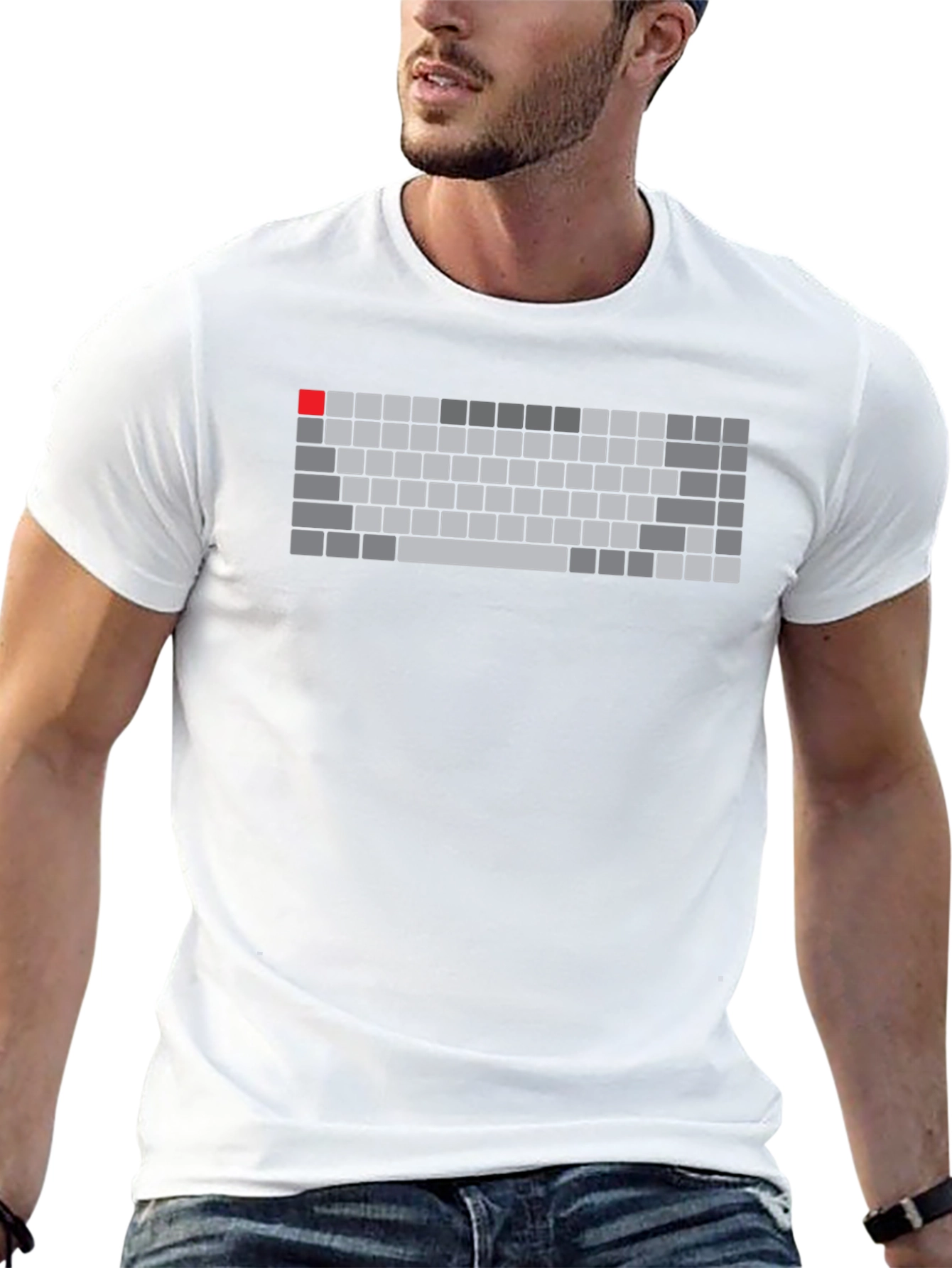Keyboard Graphic Tee - Gamer Style Shirt