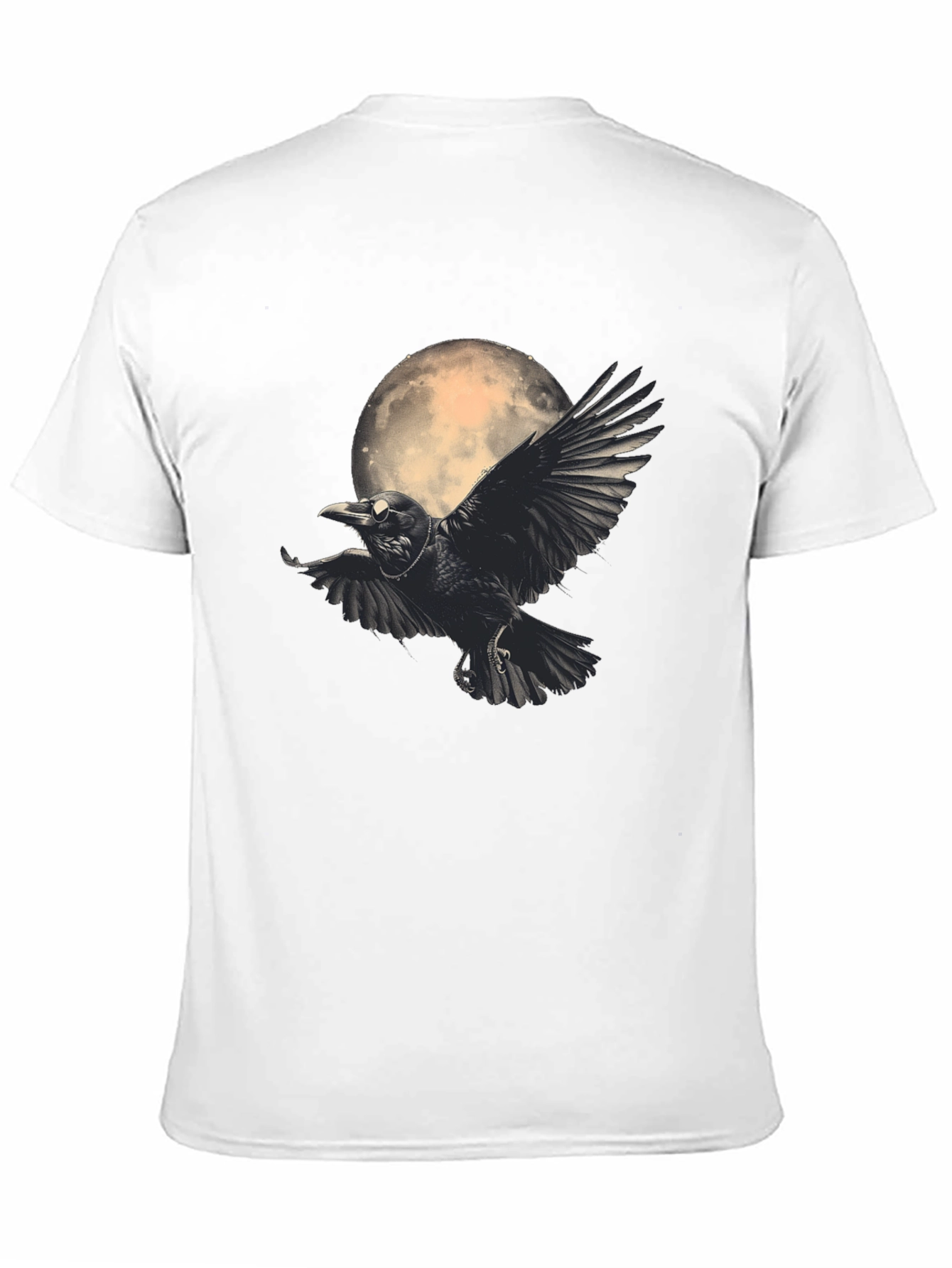 Raven Moon Graphic T-Shirt - Black Tee