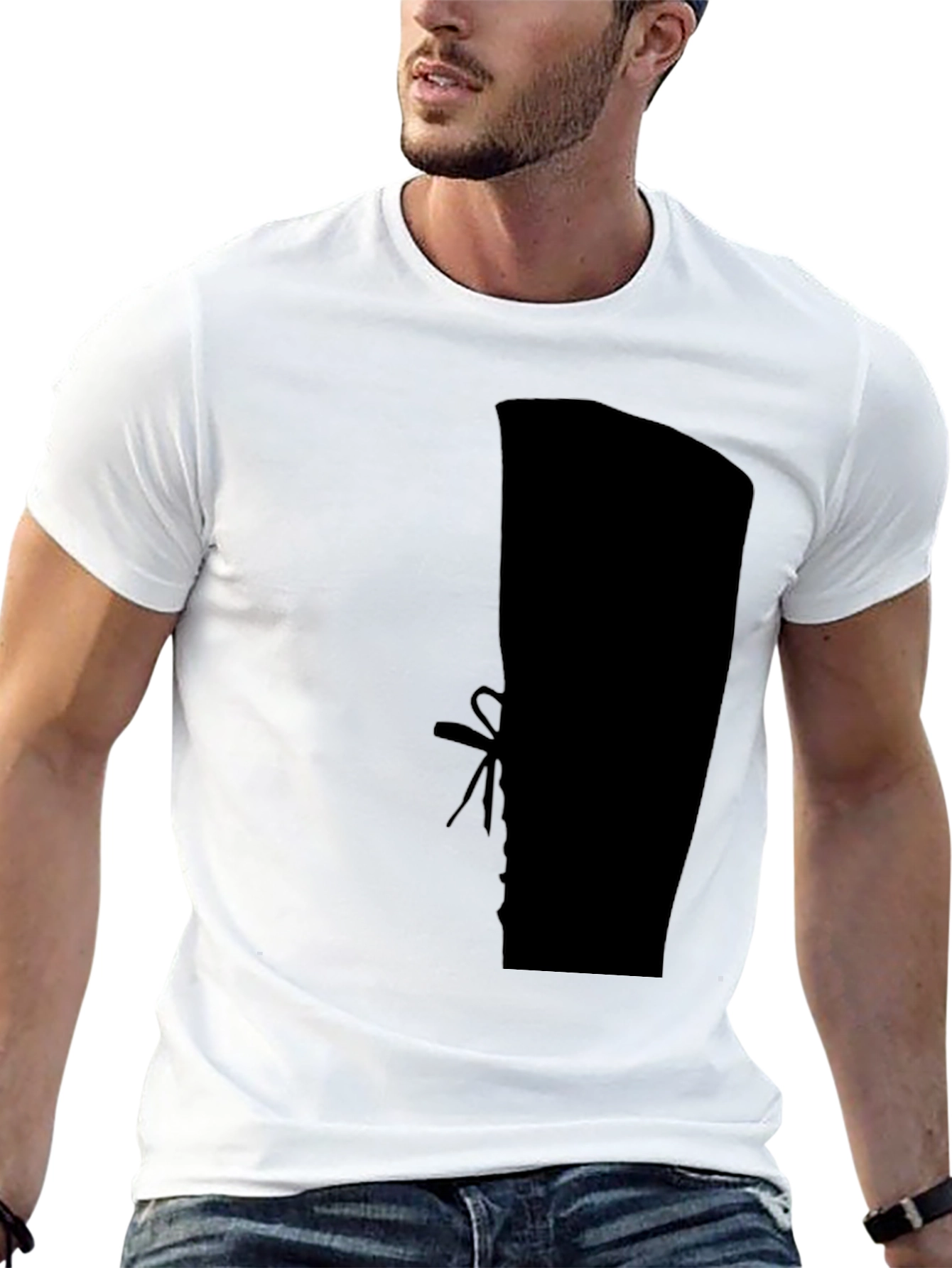 Silhouette Boot Print Black T-Shirt