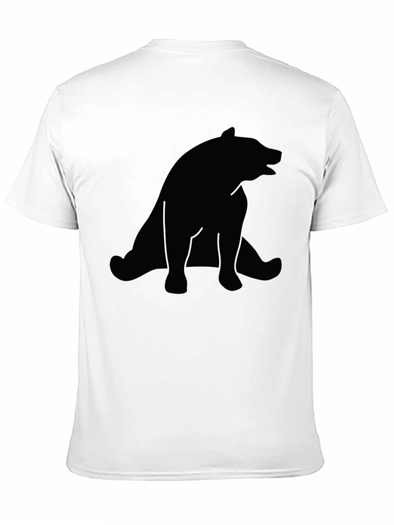 Bear Silhouette Mens Black T-Shirt
