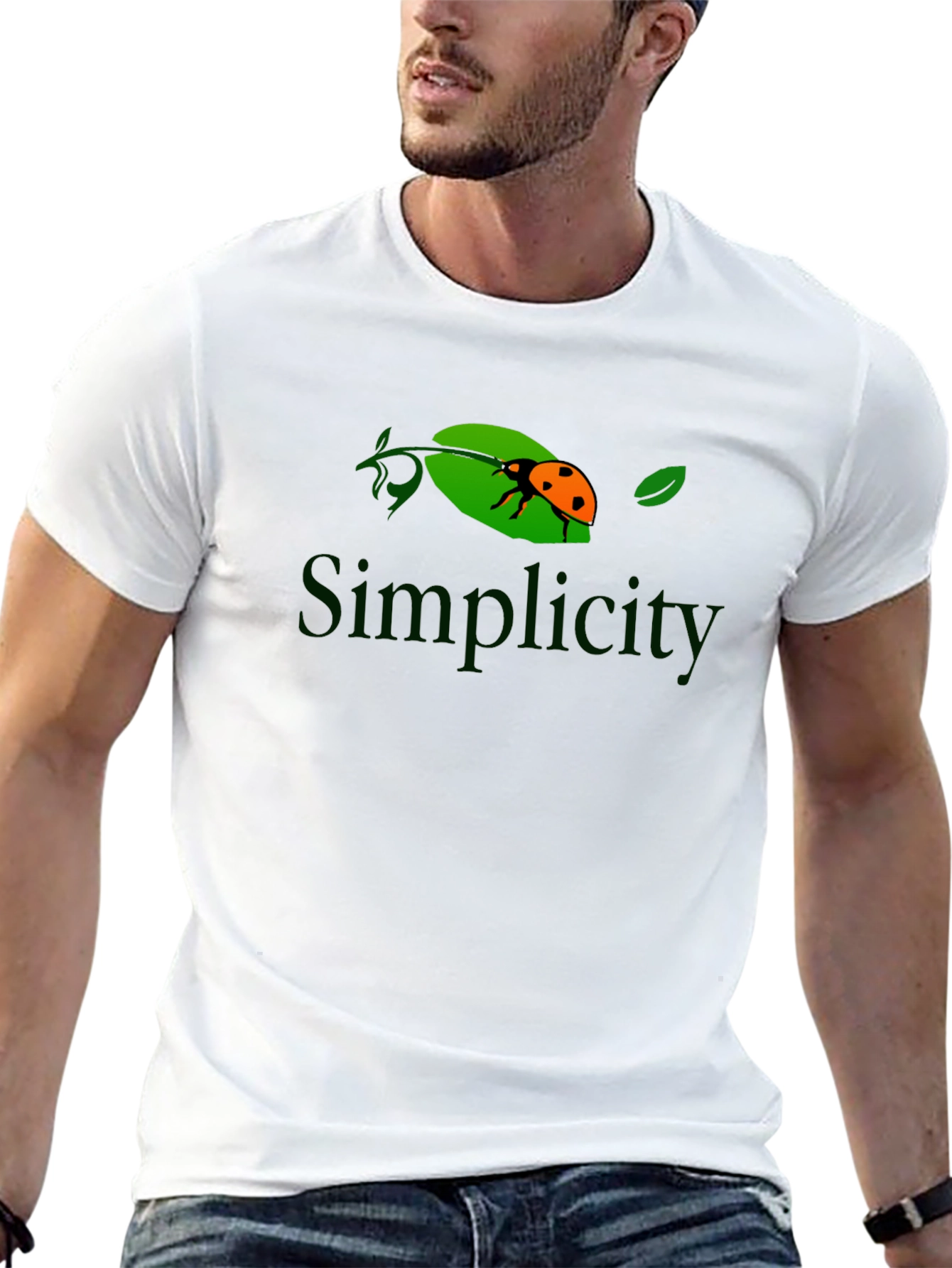 Simplicity Ladybug Graphic Tee - Black