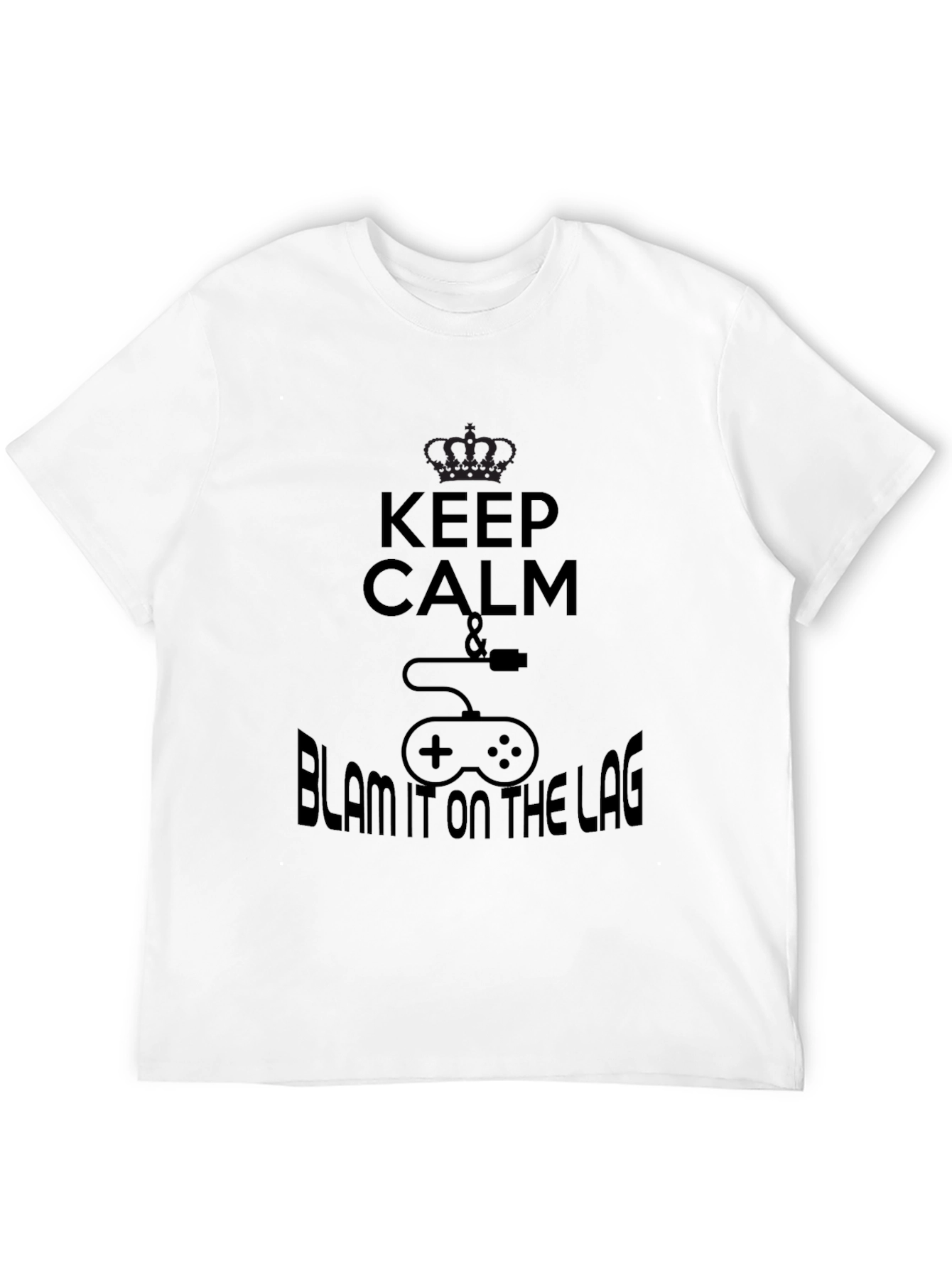 Keep Calm & Blame the Lag Black T-Shirt
