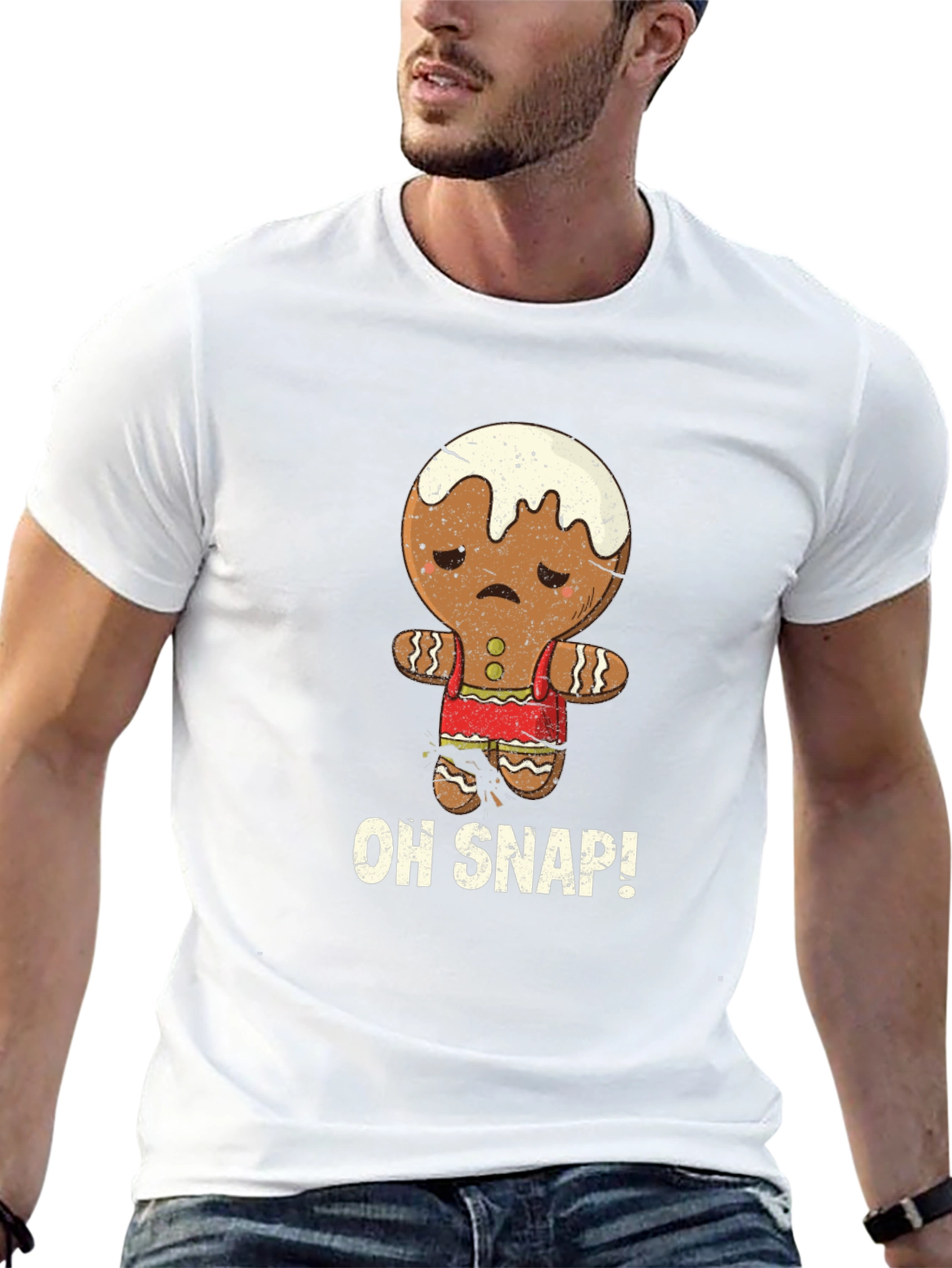 Oh Snap! Funny Gingerbread Man Graphic Tee
