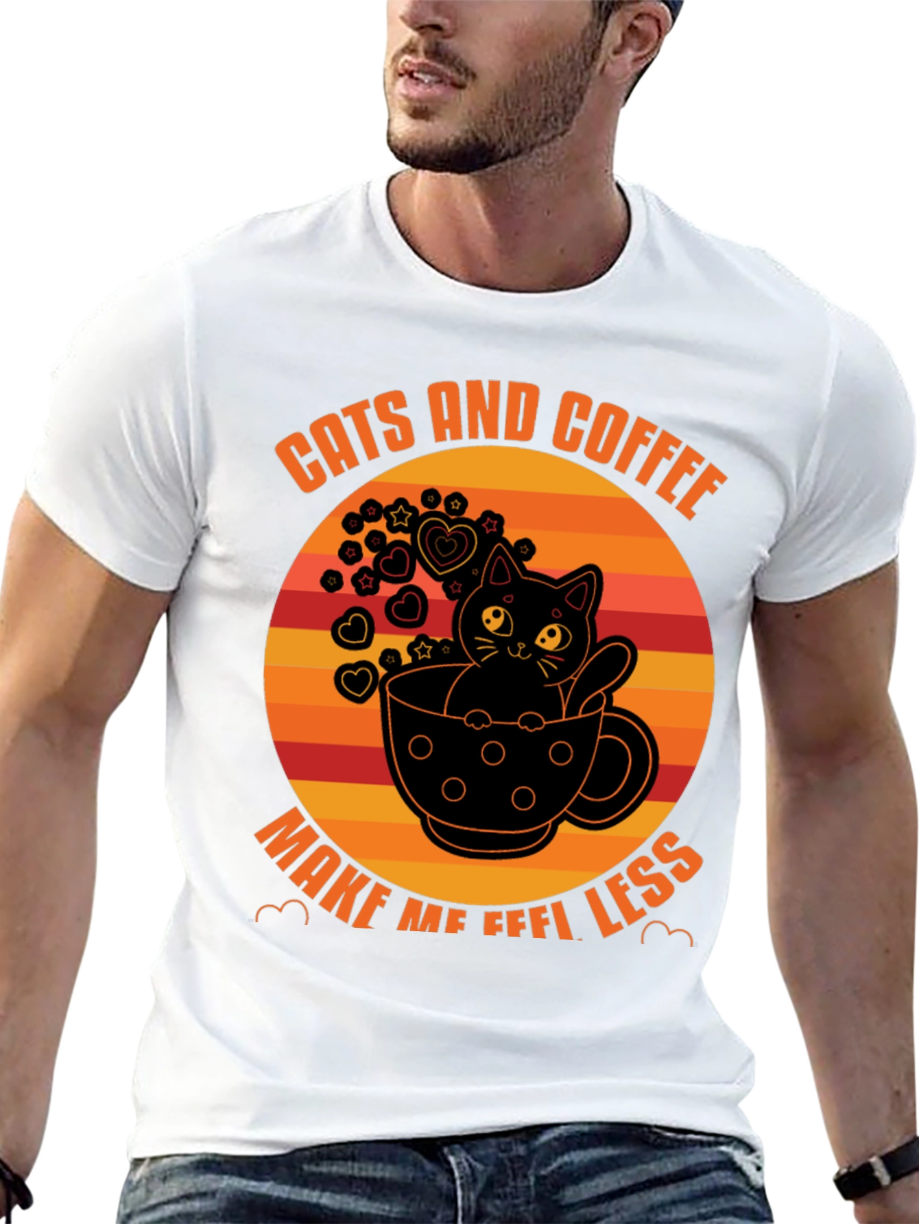 Cats and Coffee T-Shirt - Unisex Graphic Tee