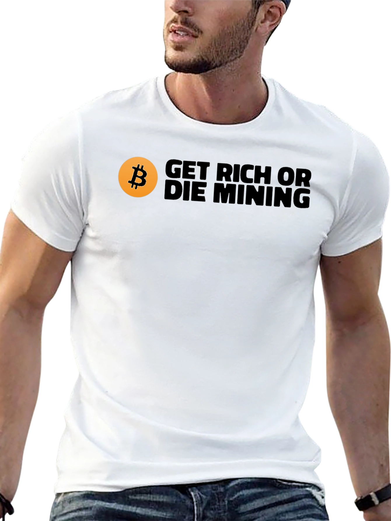 Get Rich or Die Mining Bitcoin T-Shirt