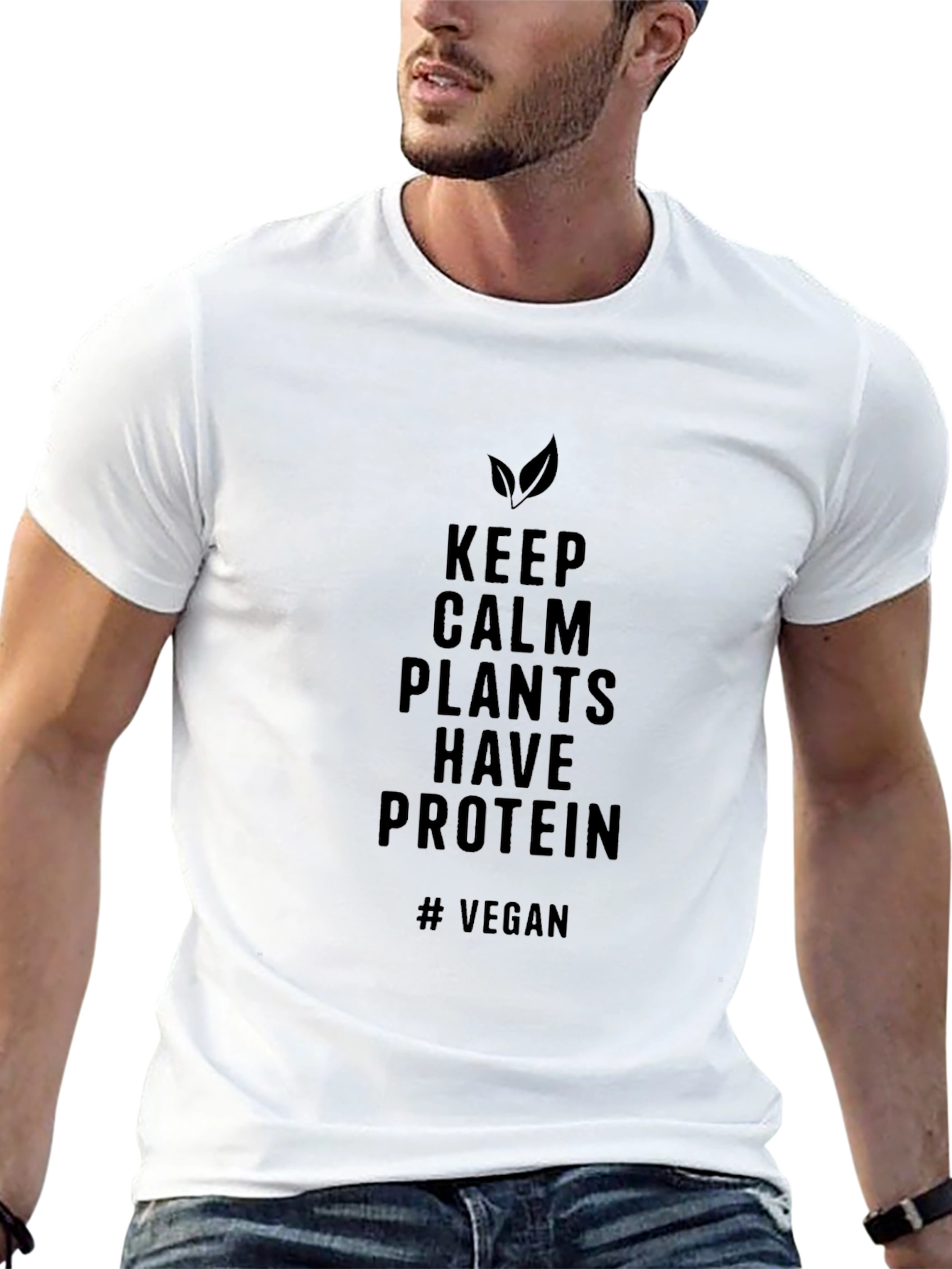 Vegan Keep Calm T-Shirt - Plants Have Protein