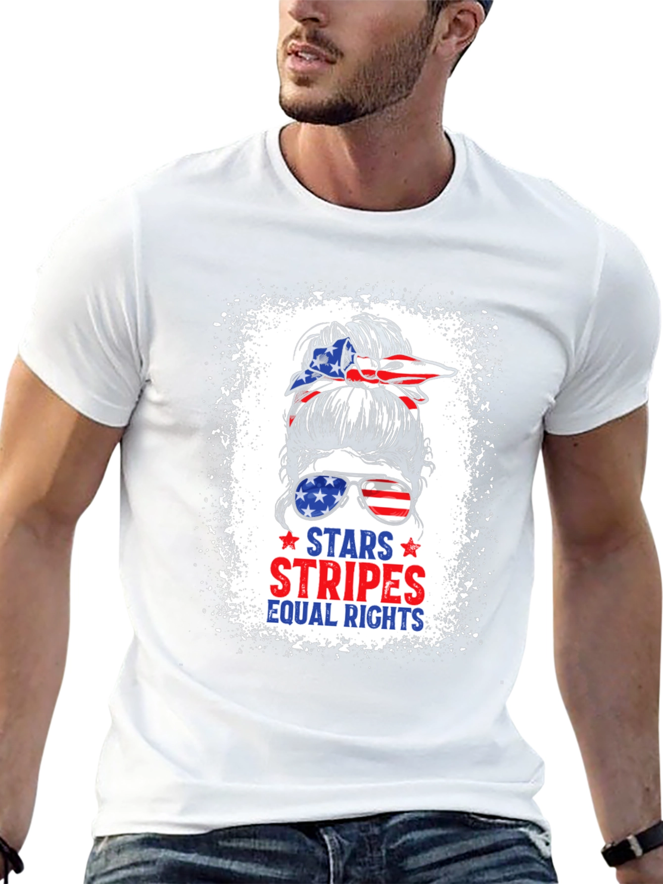 Stars Stripes Equal Rights Patriotic T-Shirt
