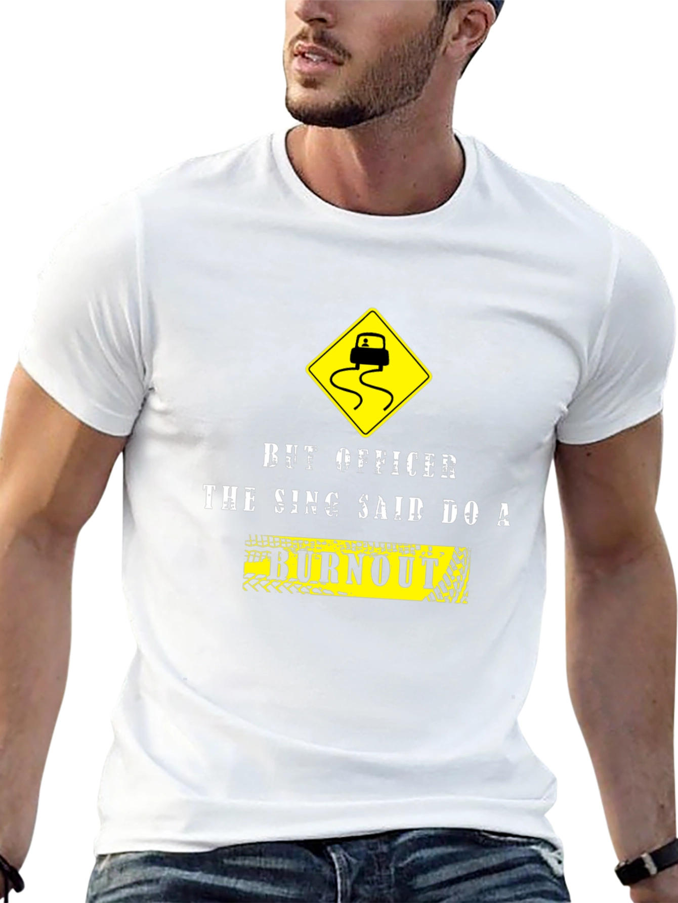 Burnout Graphic Tee - But Officer the Sign Said!