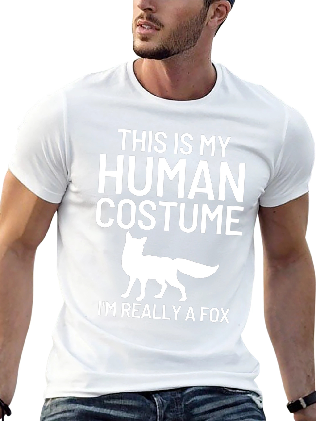 Funny Human Costume Fox T-Shirt
