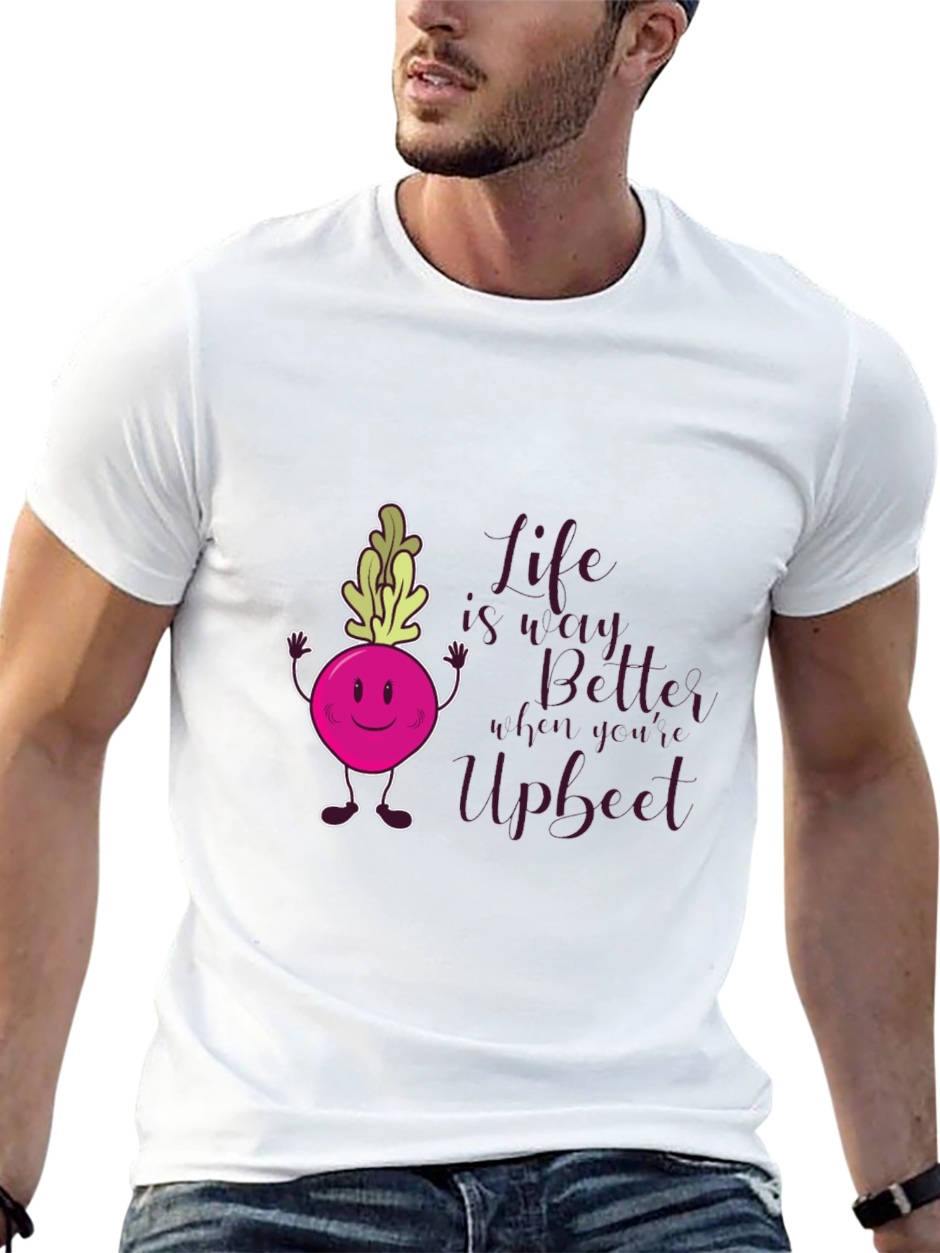 Upbeet Cartoon Graphic T-Shirt
