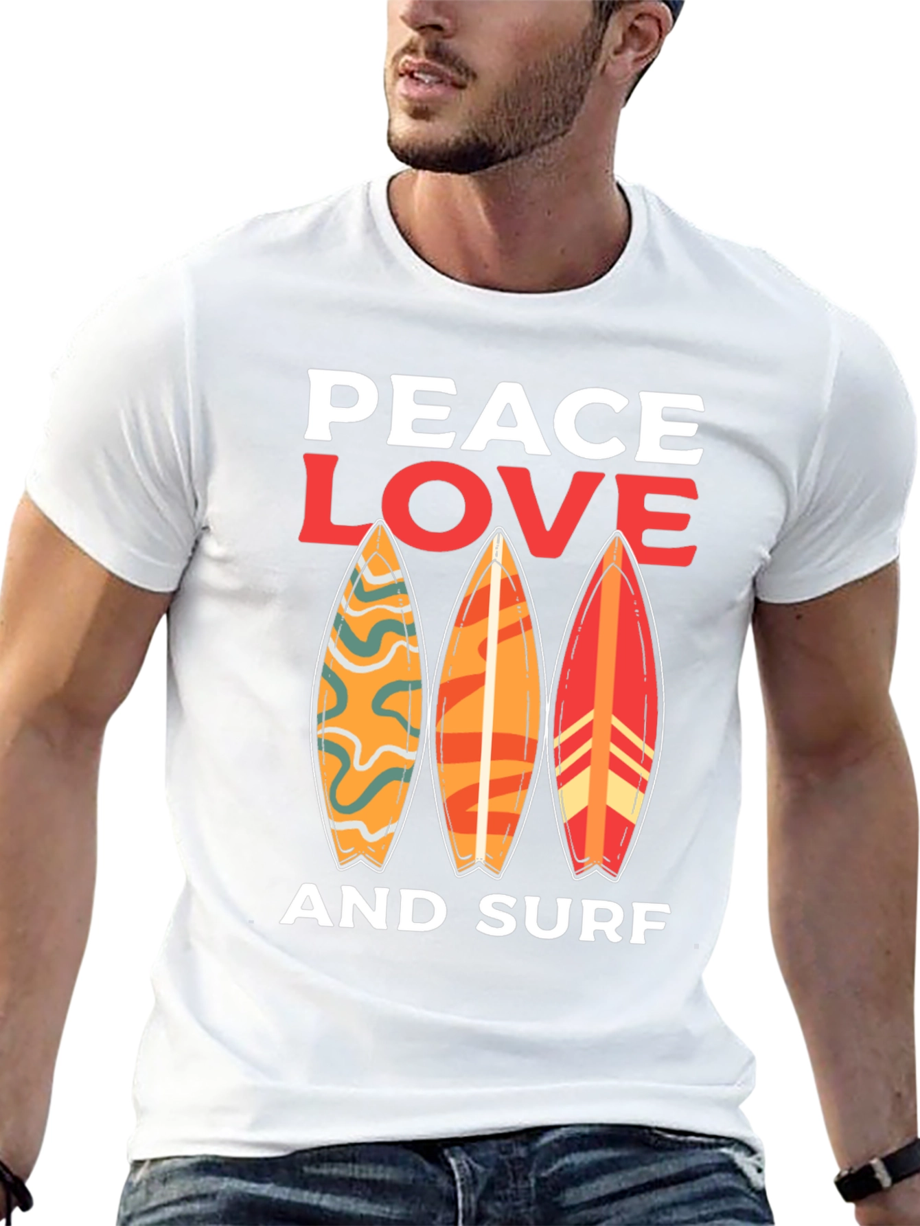 Peace Love Surf Graphic Tee - Unisex