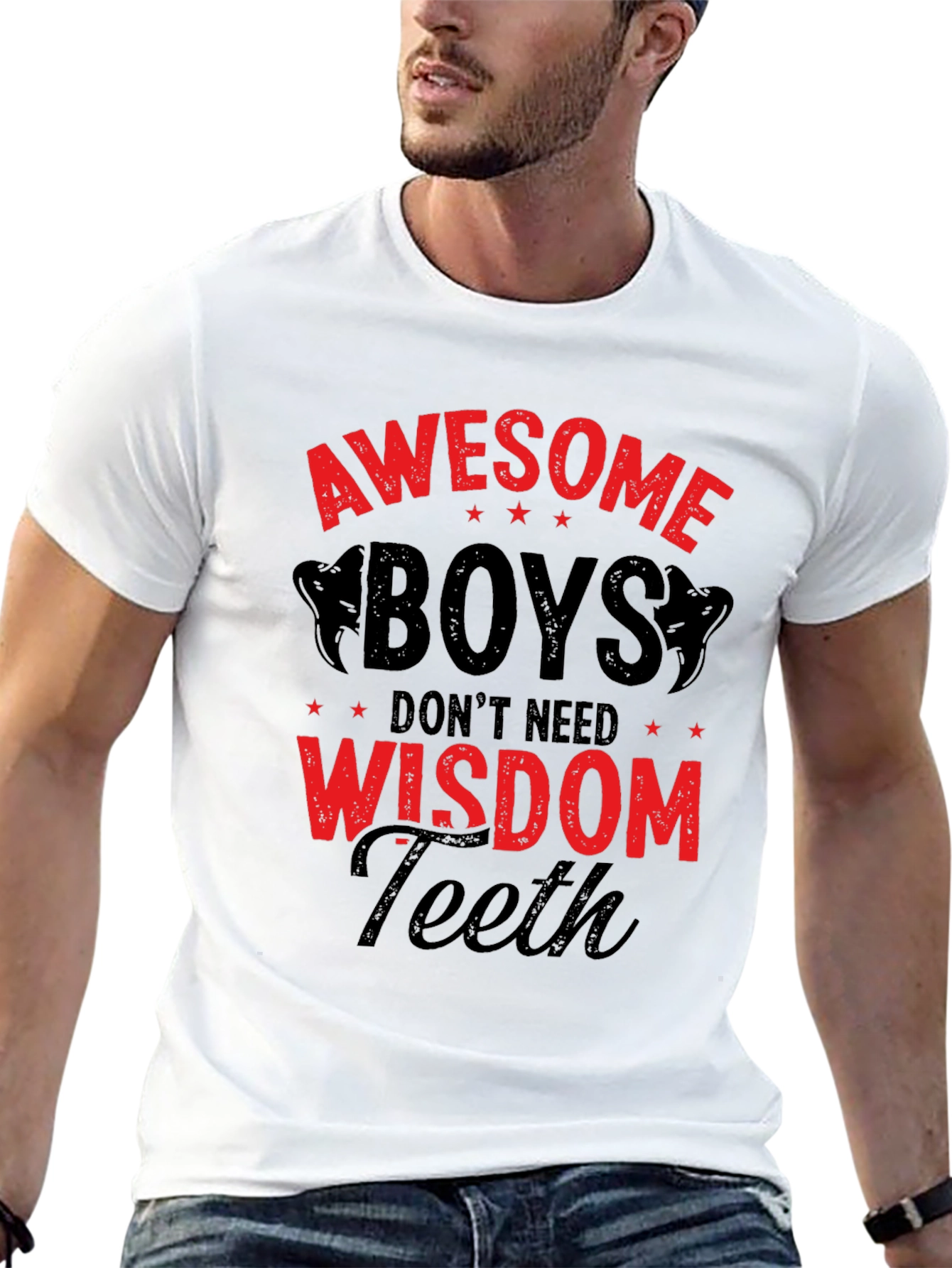 Awesome Boys Wisdom Teeth Graphic T-Shirt