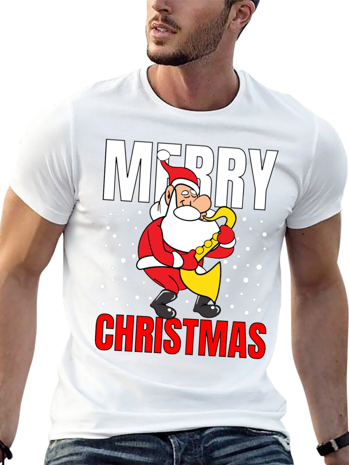 Merry Christmas Santa Saxophone T-Shirt