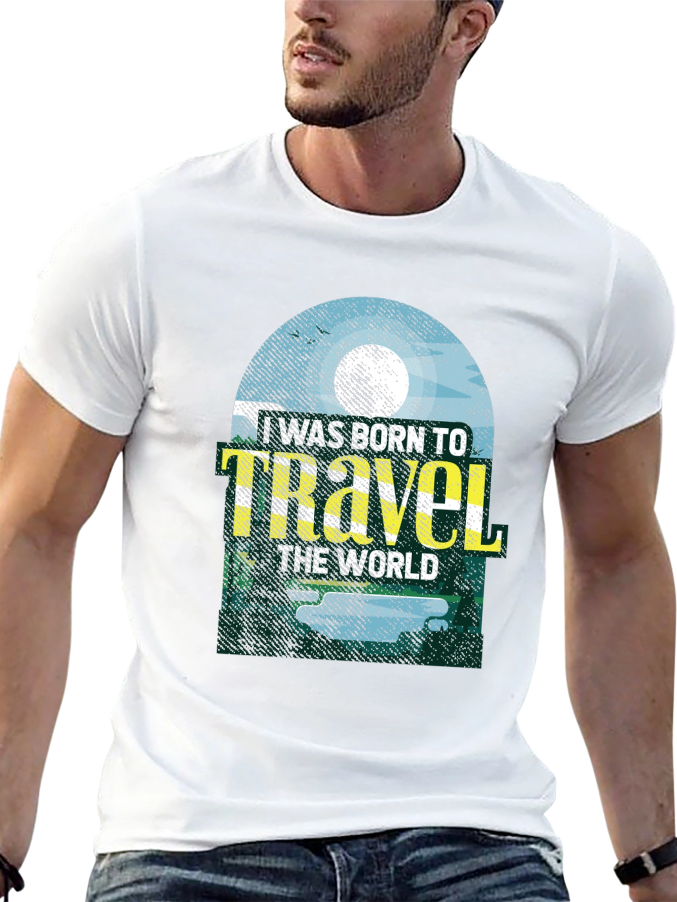 Born to Travel Graphic Tee - Black