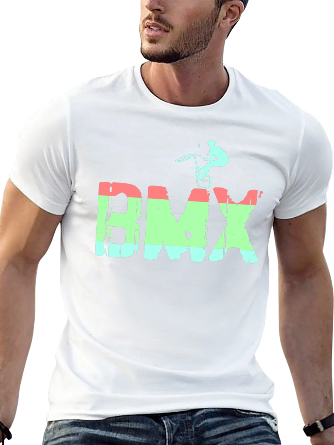 Cool BMX Bike Stunt Graphic T-Shirt