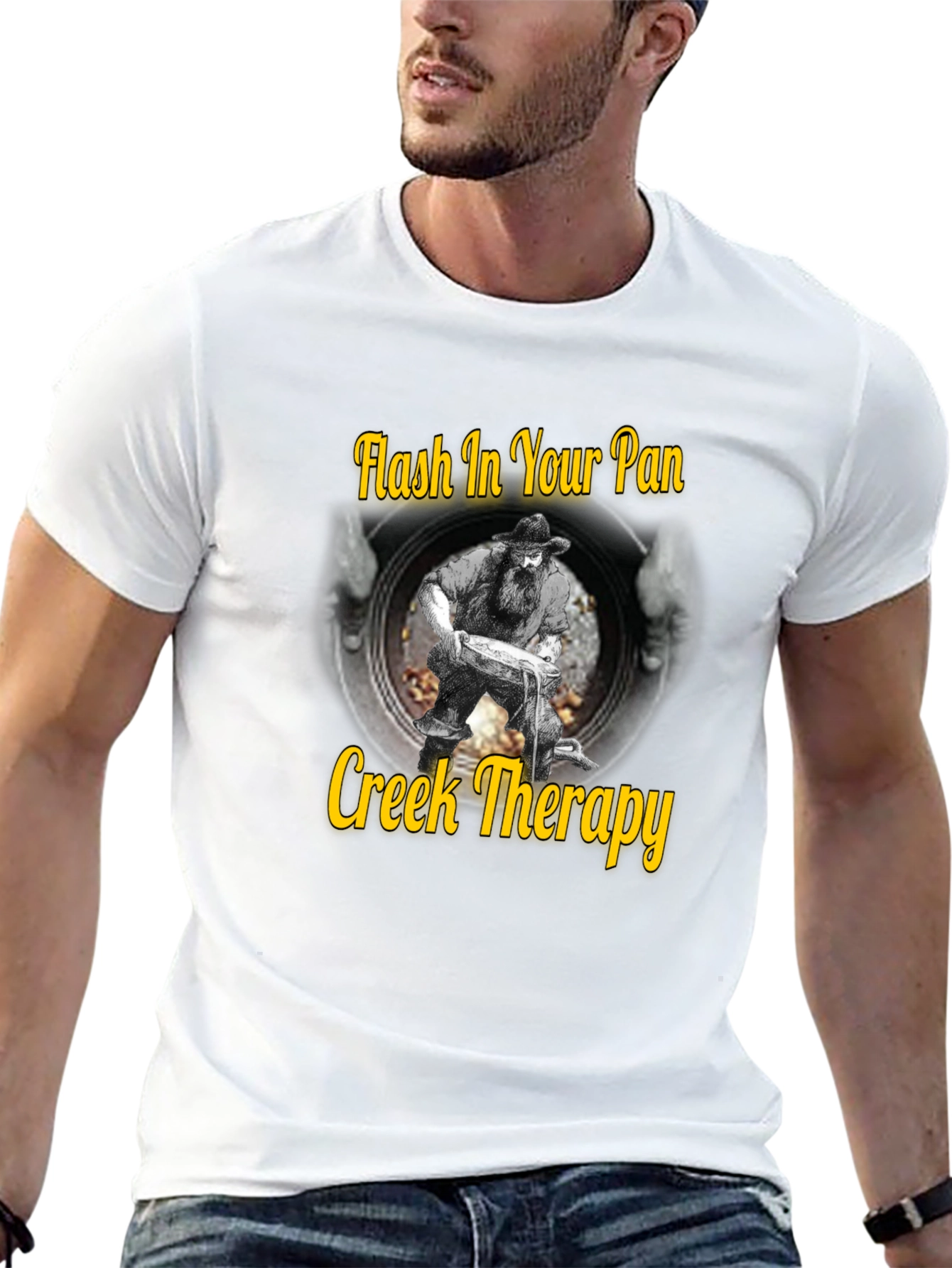 Creek Therapy T-Shirt - Gold Panning Humor