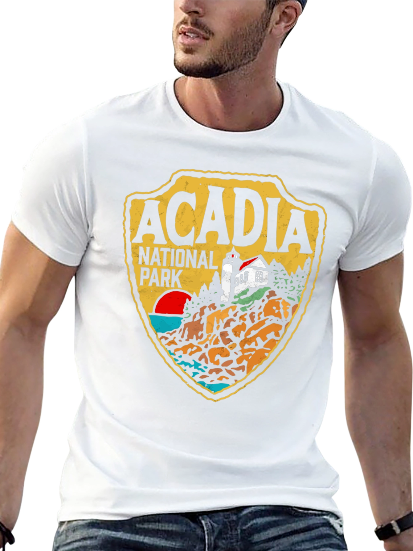Acadia National Park Graphic Tee - Black Cotton