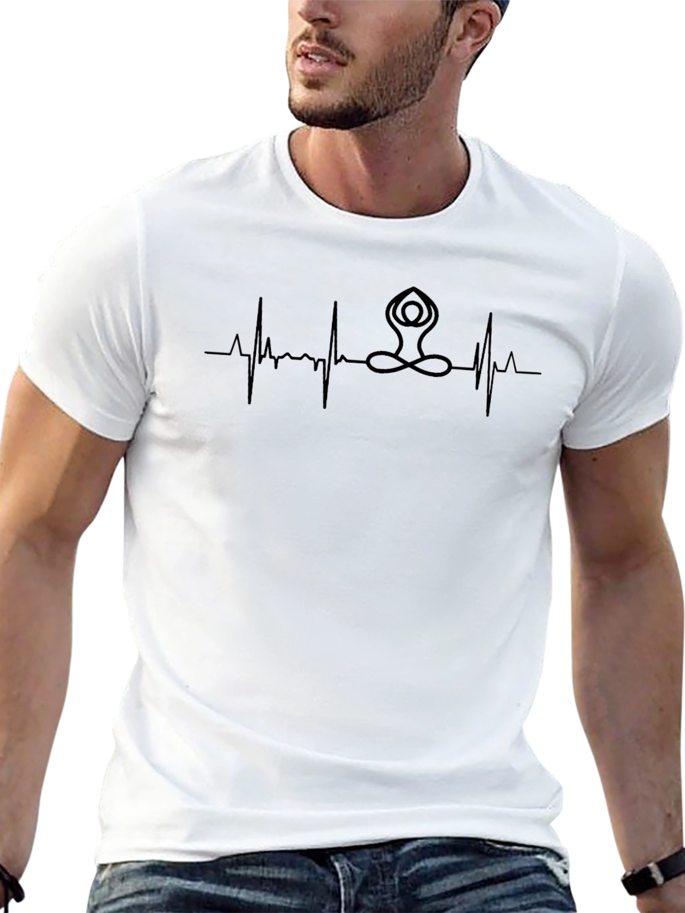 Yoga Heartbeat T-Shirt - Meditate in Style!