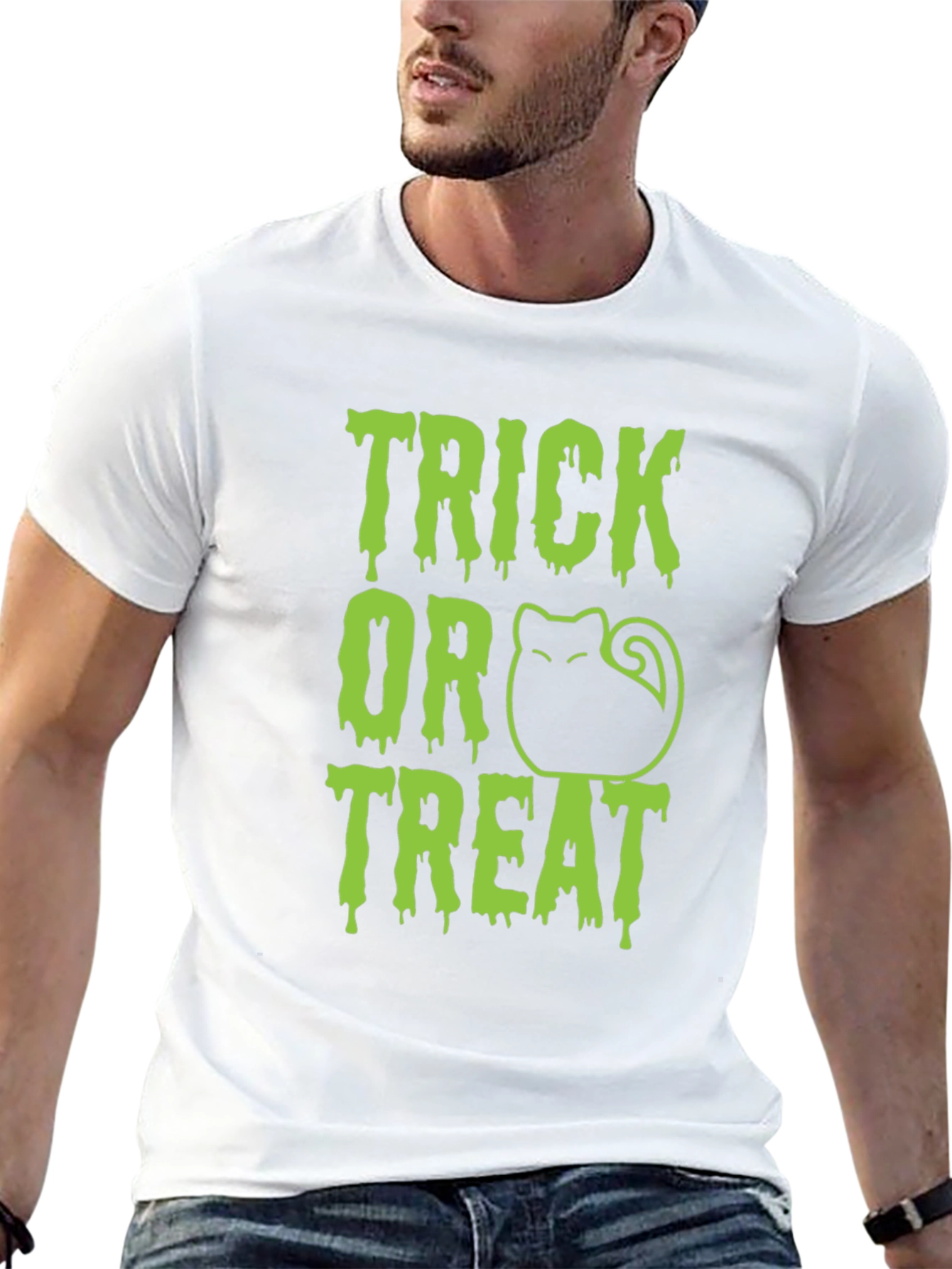 Trick or Treat Cat Halloween T-Shirt