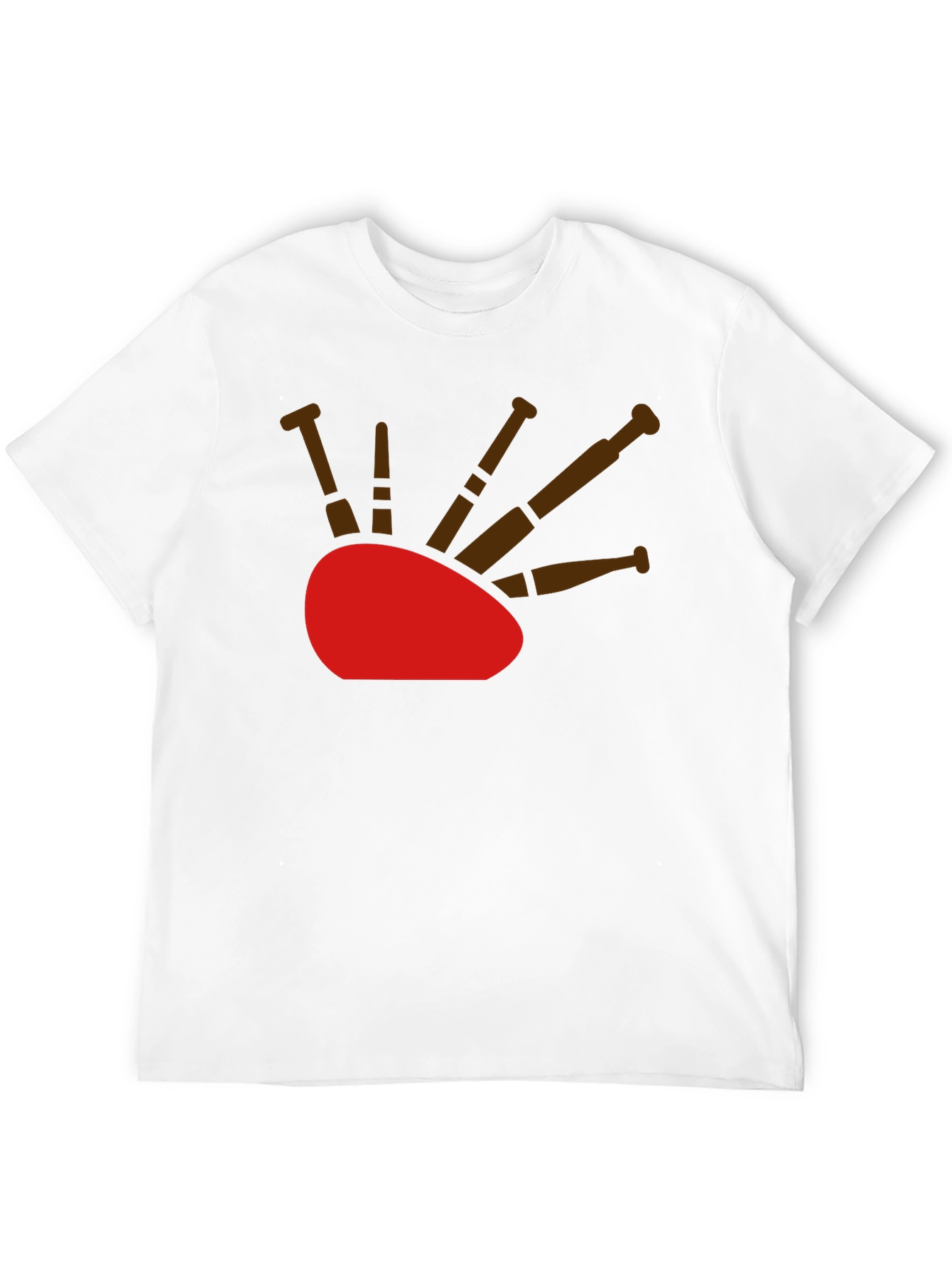 Bagpipe Graphic Tee - Classic Scottish Instrument Design
