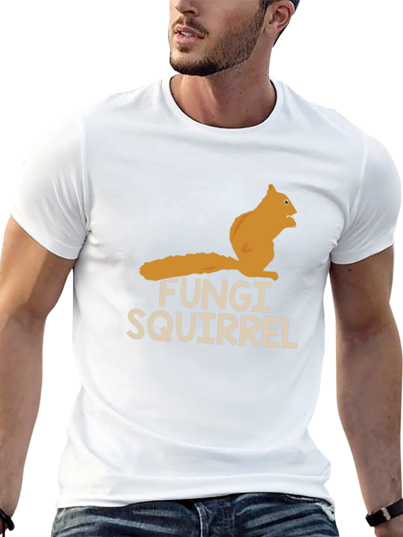 Fungi Squirrel Graphic Tee - Soft Cotton Blend
