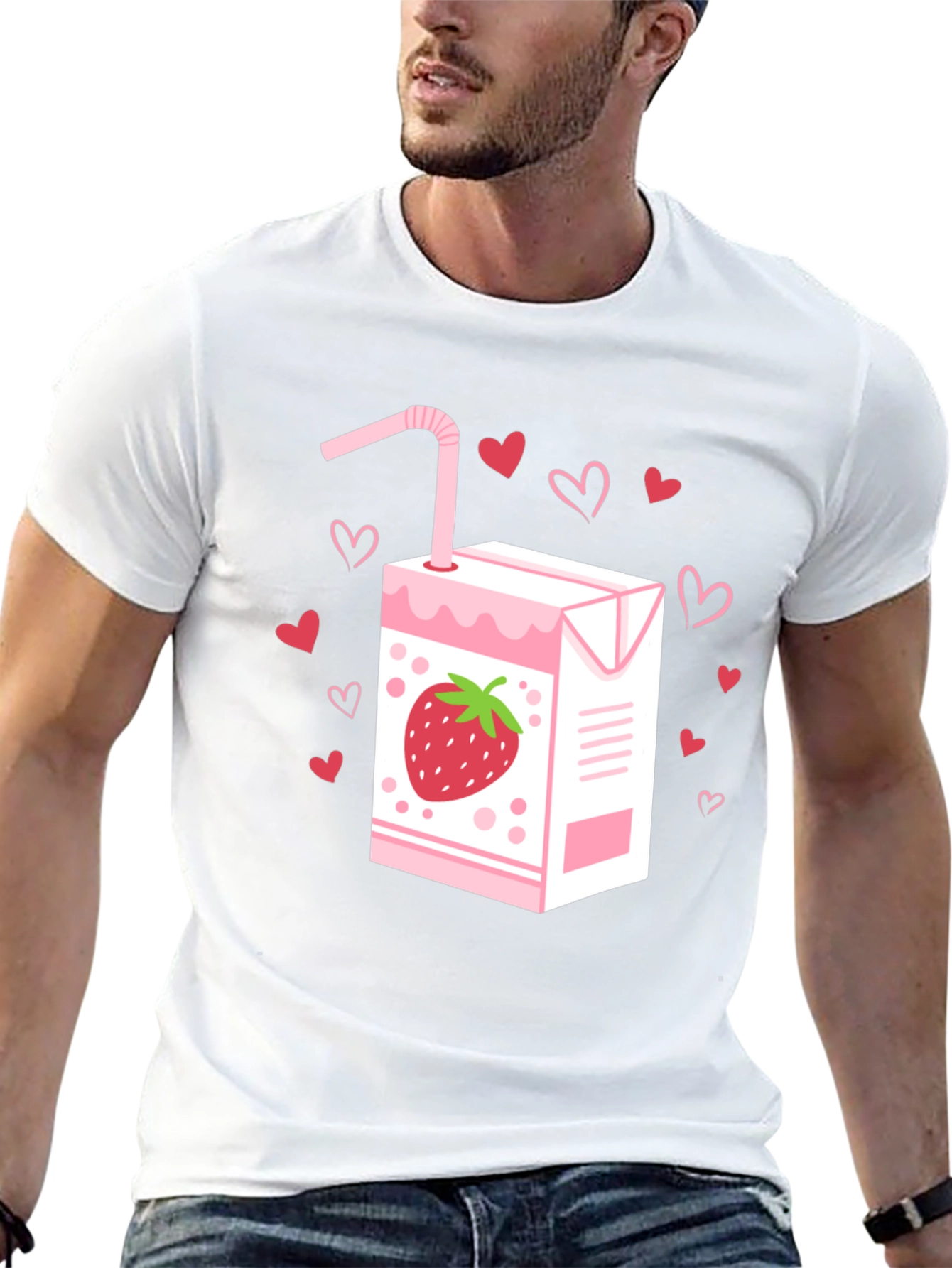 Strawberry Juice T-Shirt - Kawaii Cute Design