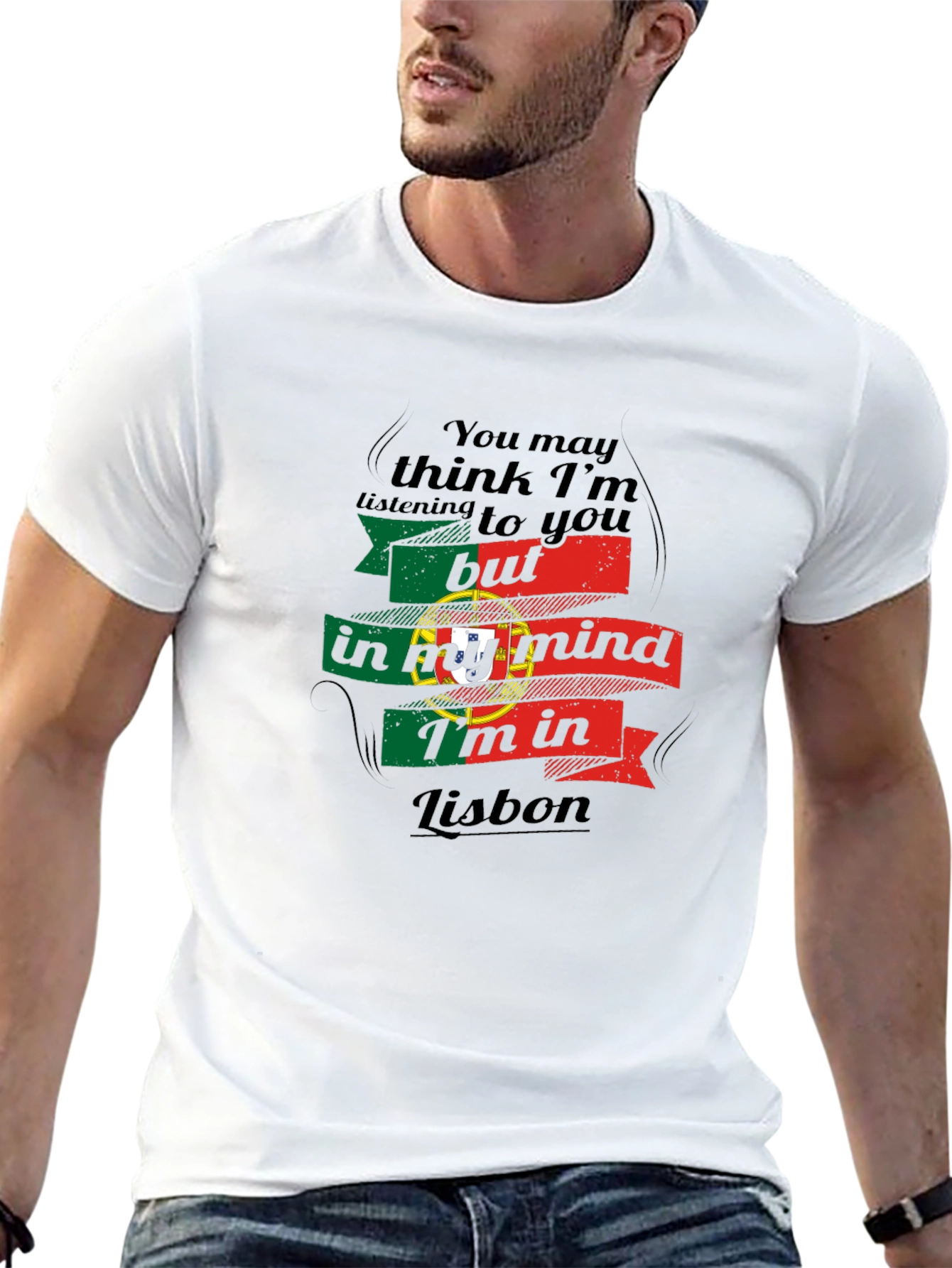 Lisbon Mind T-Shirt - Portugal Flag Design