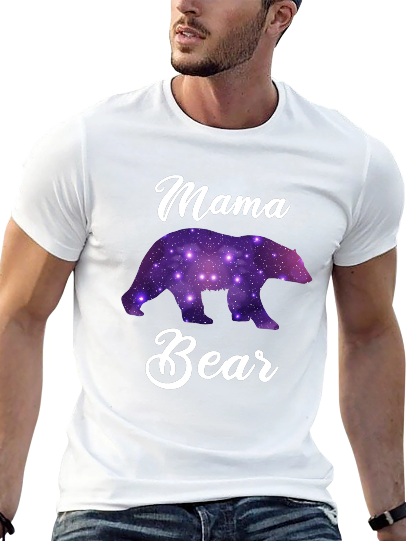 Mama Bear Galaxy Print T-Shirt - Unisex
