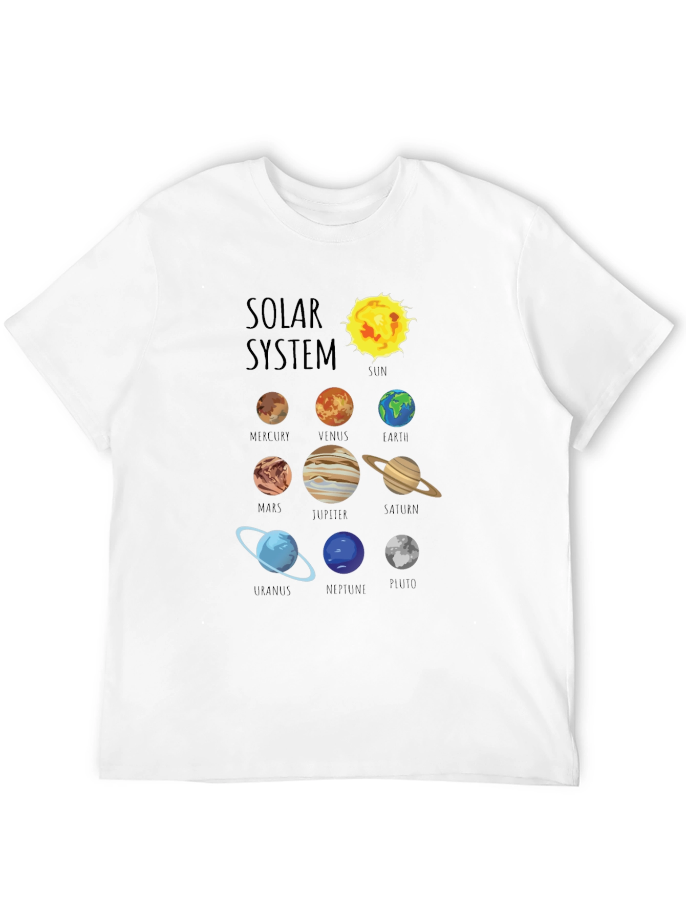 Solar System Planets Graphic T-Shirt