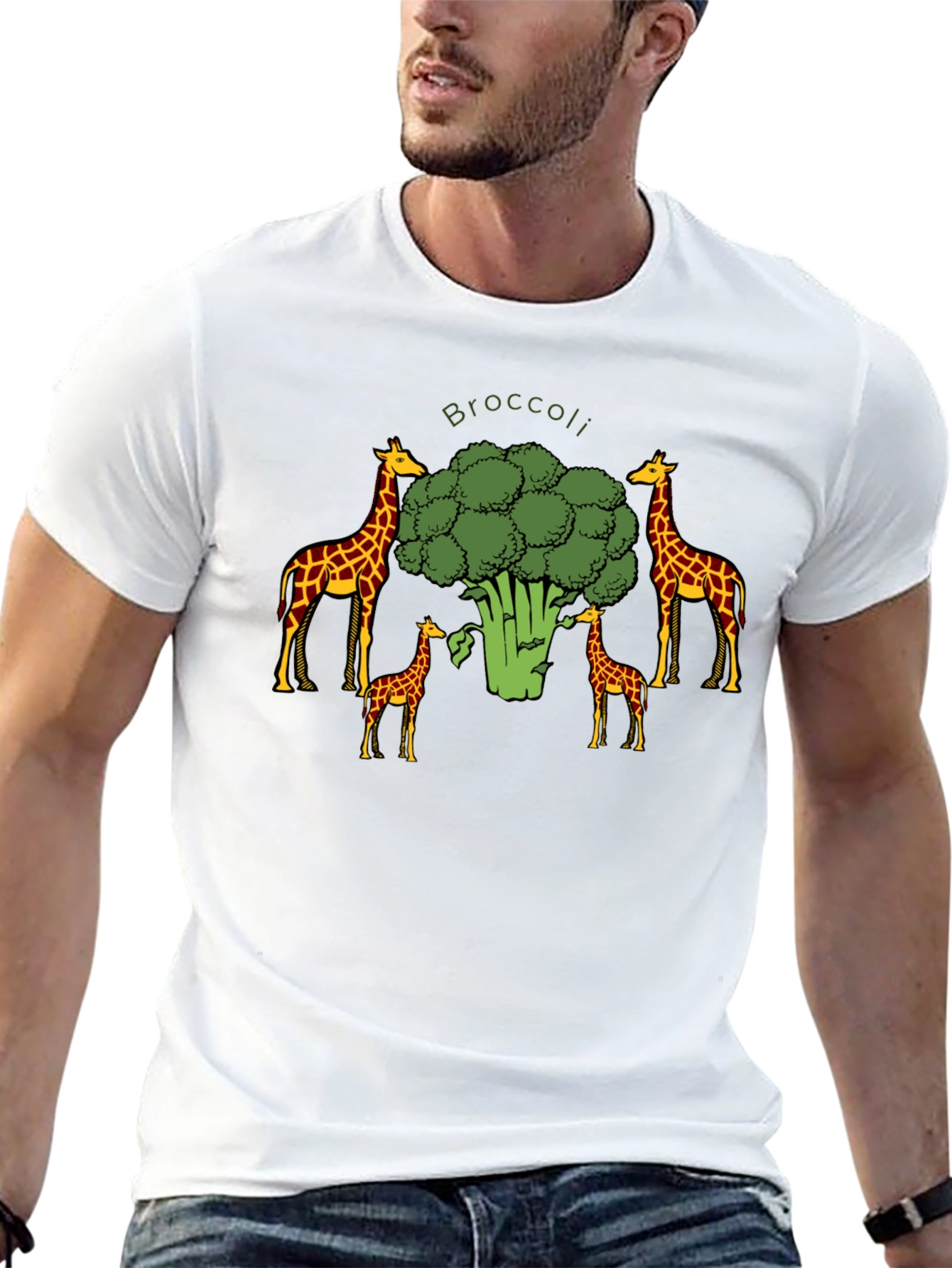 Broccoli Giraffe Graphic Tee