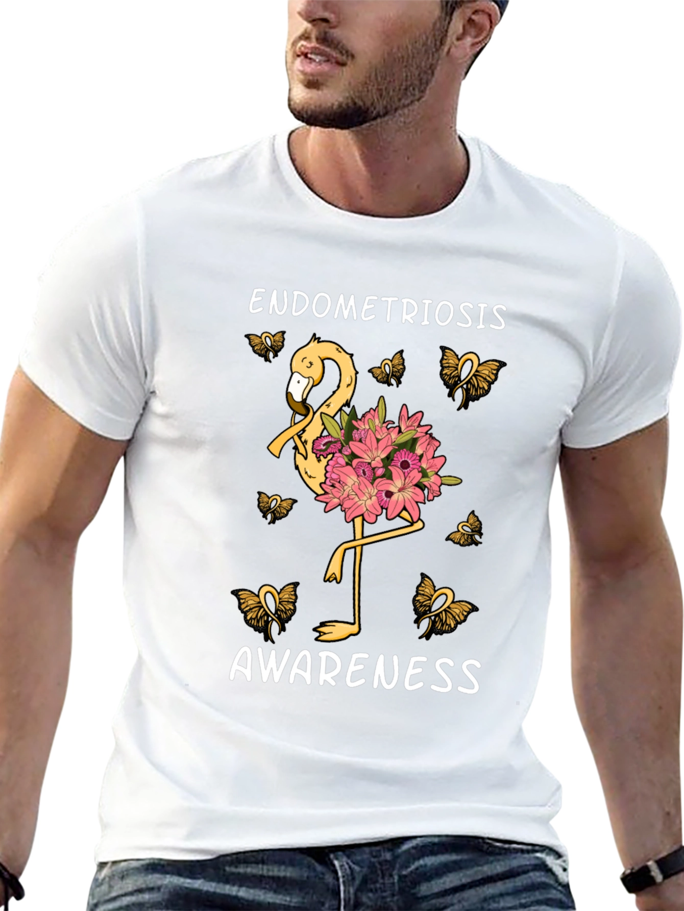 Endometriosis Awareness Flamingo T-Shirt