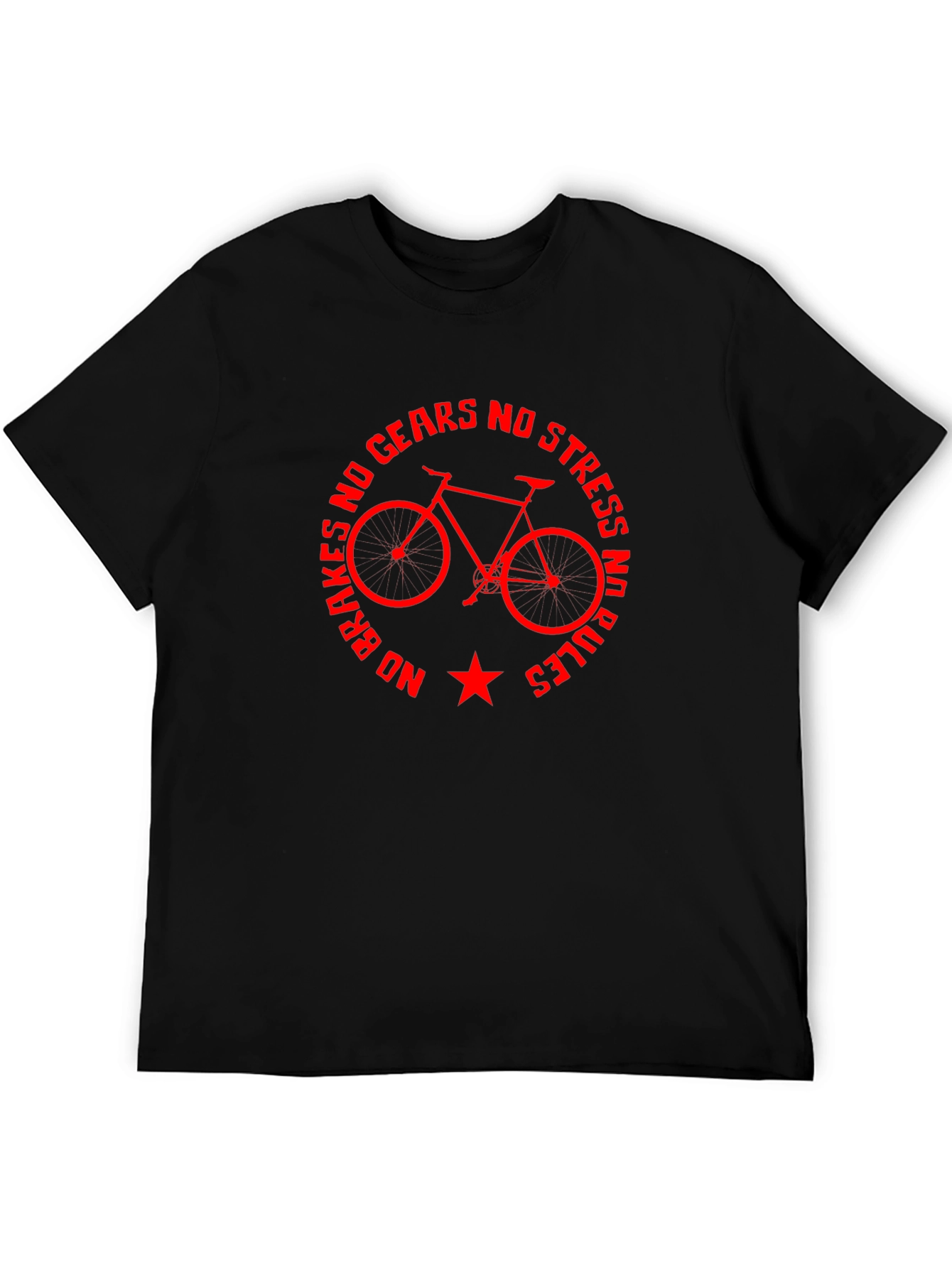 No Brakes No Gears T-Shirt - Biker Style