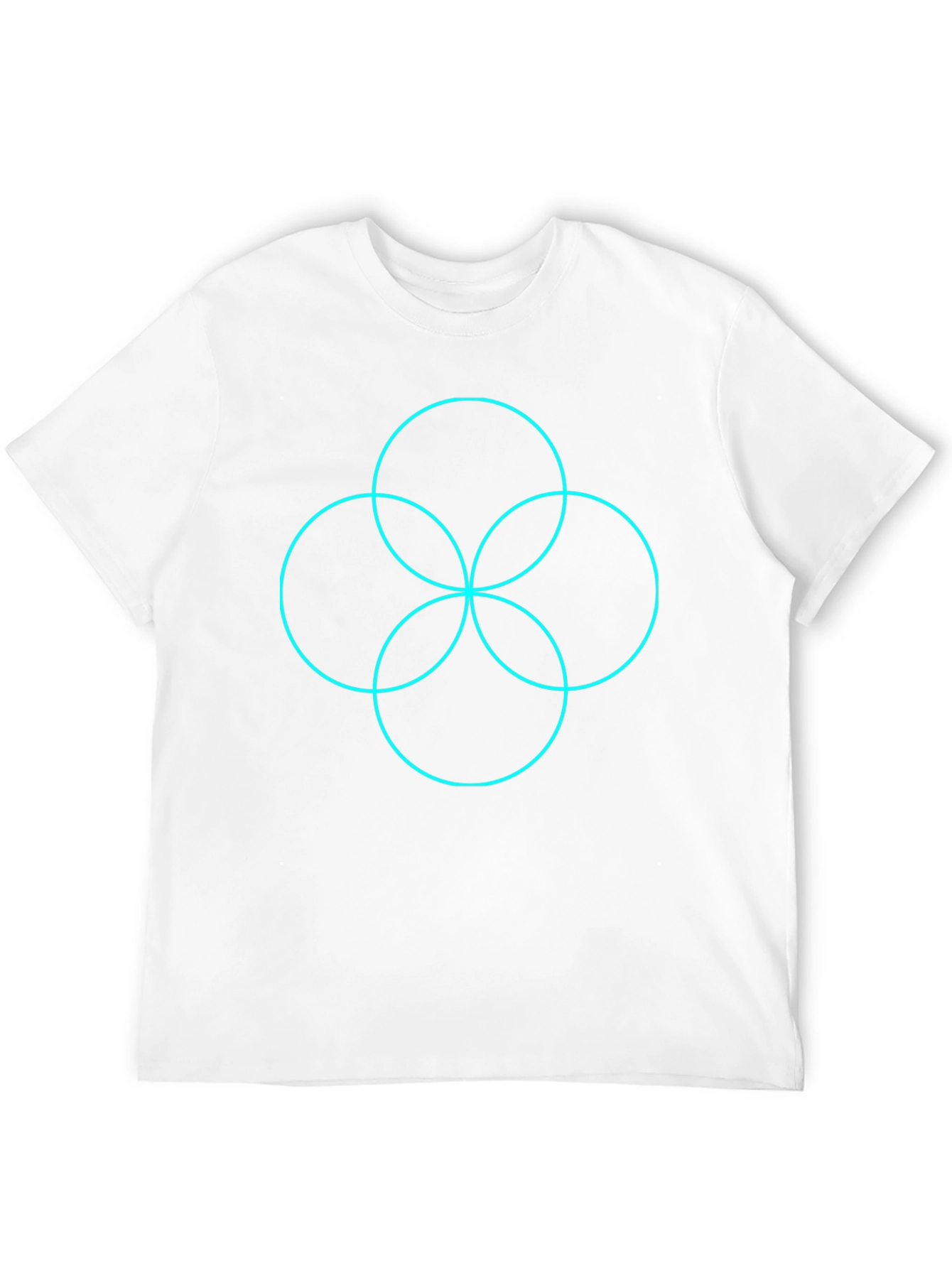 Abstract Geometric Graphic Print T-Shirt - Black