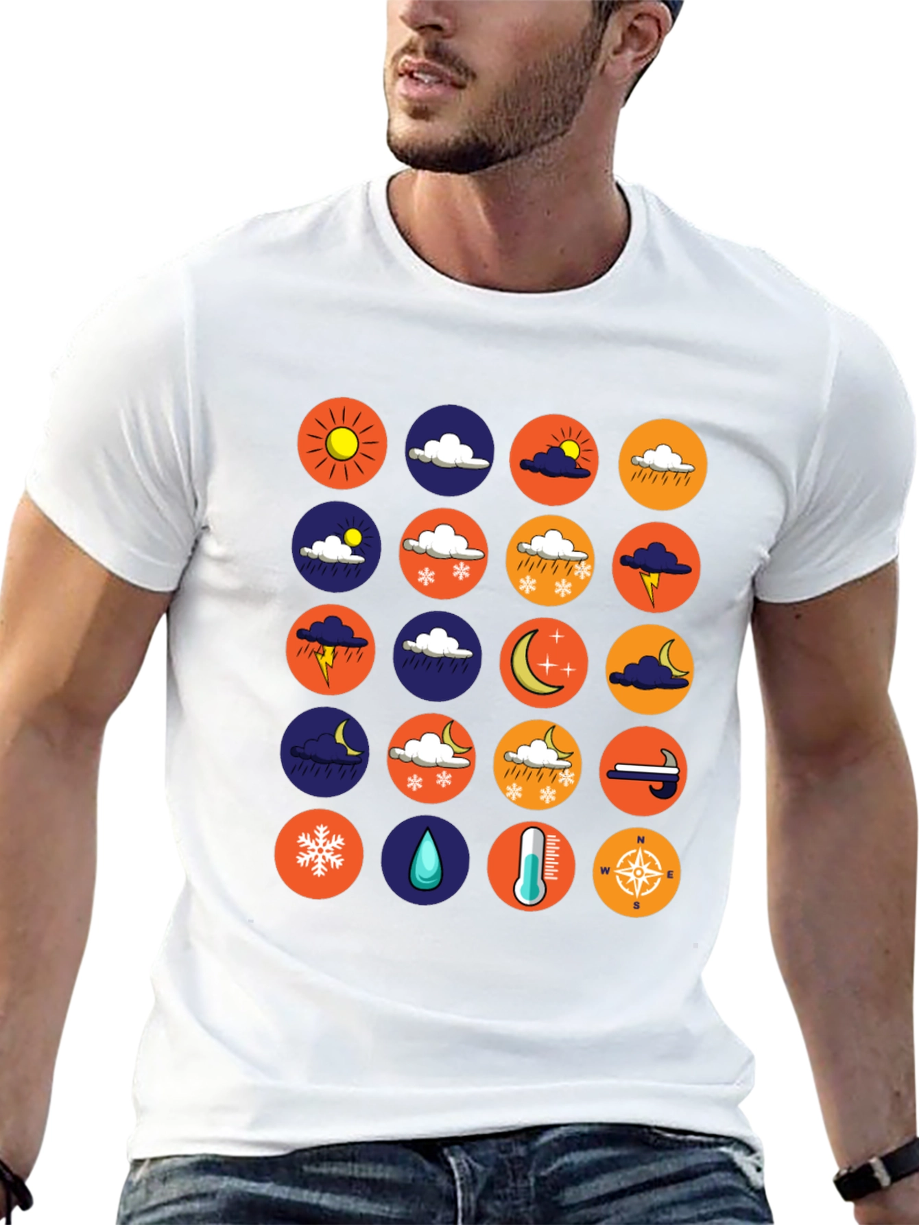 Weather Icon Tee - Trendy Graphic T-Shirt