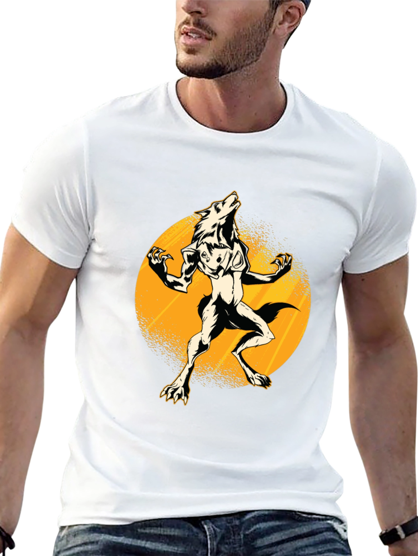 Werewolf Moon Black T-Shirt