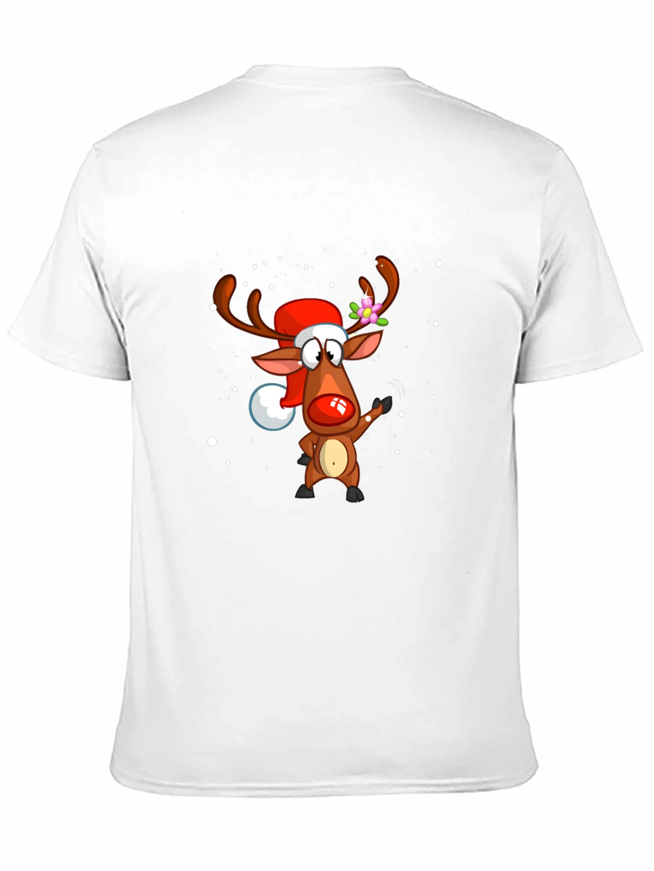 Festive Reindeer Graphic Tee - Holiday Cheer!