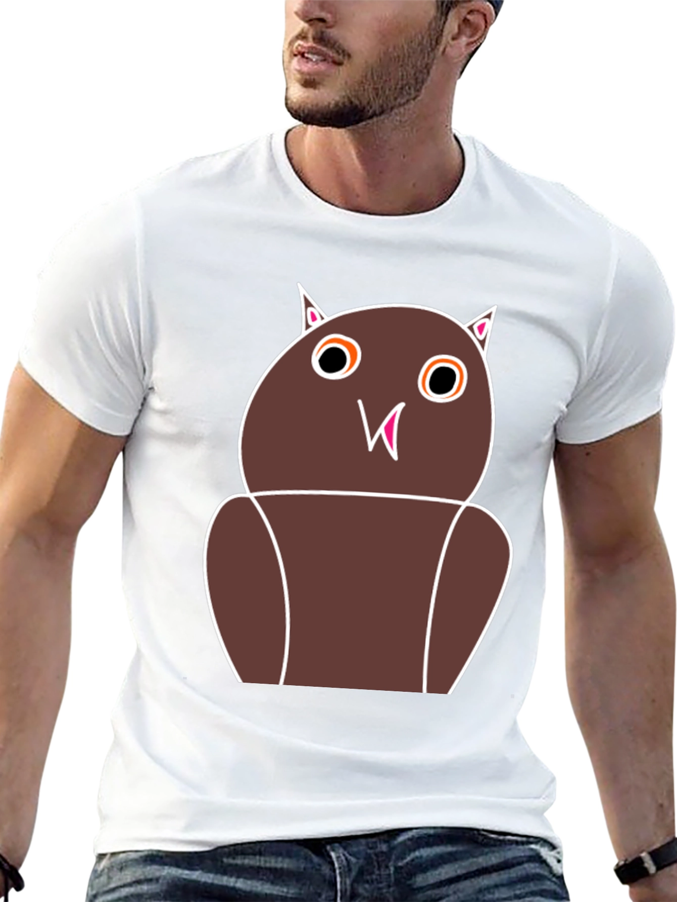 Funny Owl Graphic Tee - Unisex Black T-Shirt