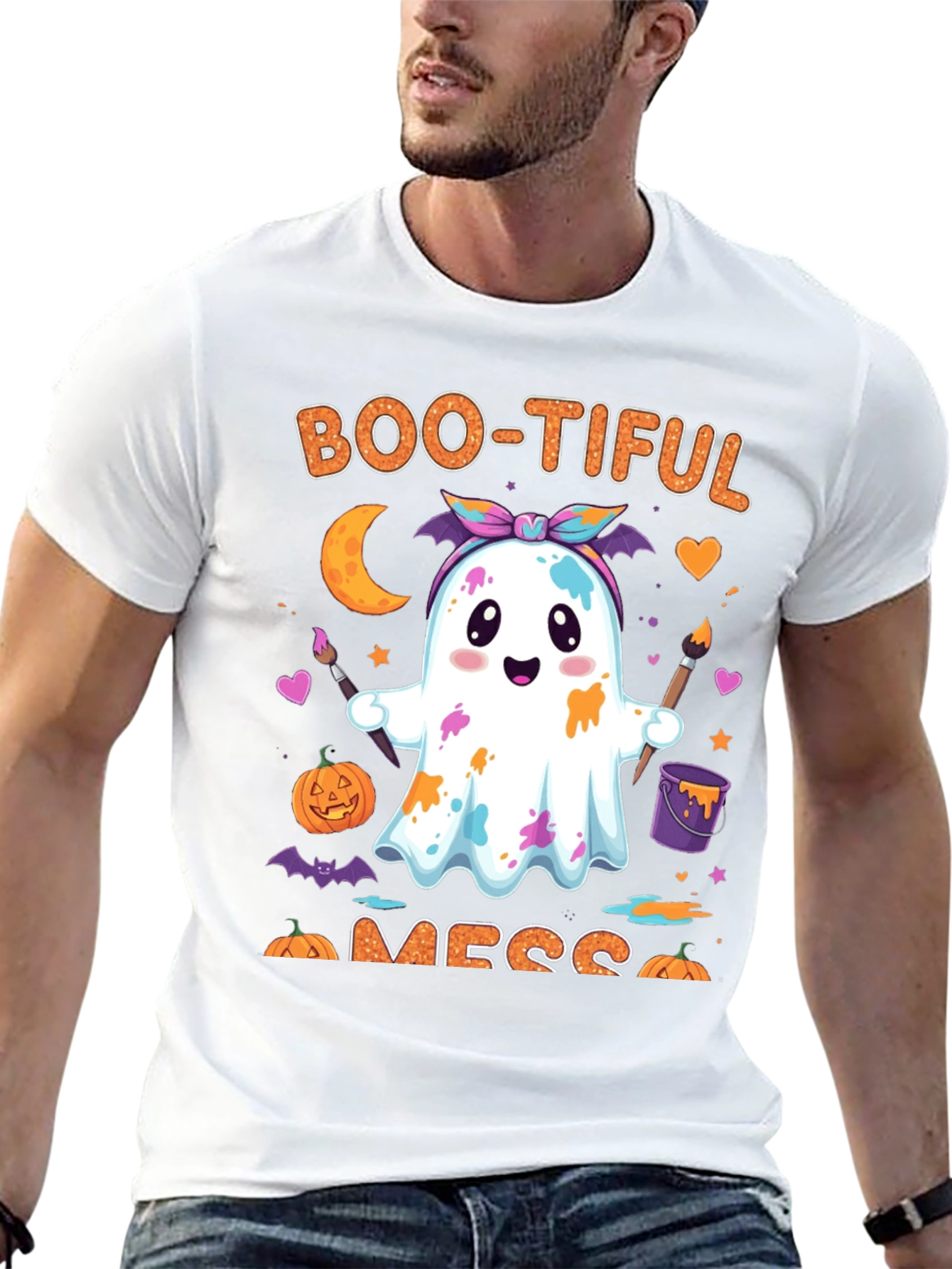 Boo-tiful Mess Halloween Graphic T-Shirt