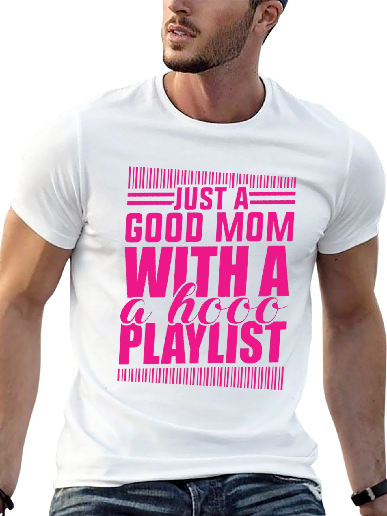 Good Mom with a HOOO Playlist T-Shirt