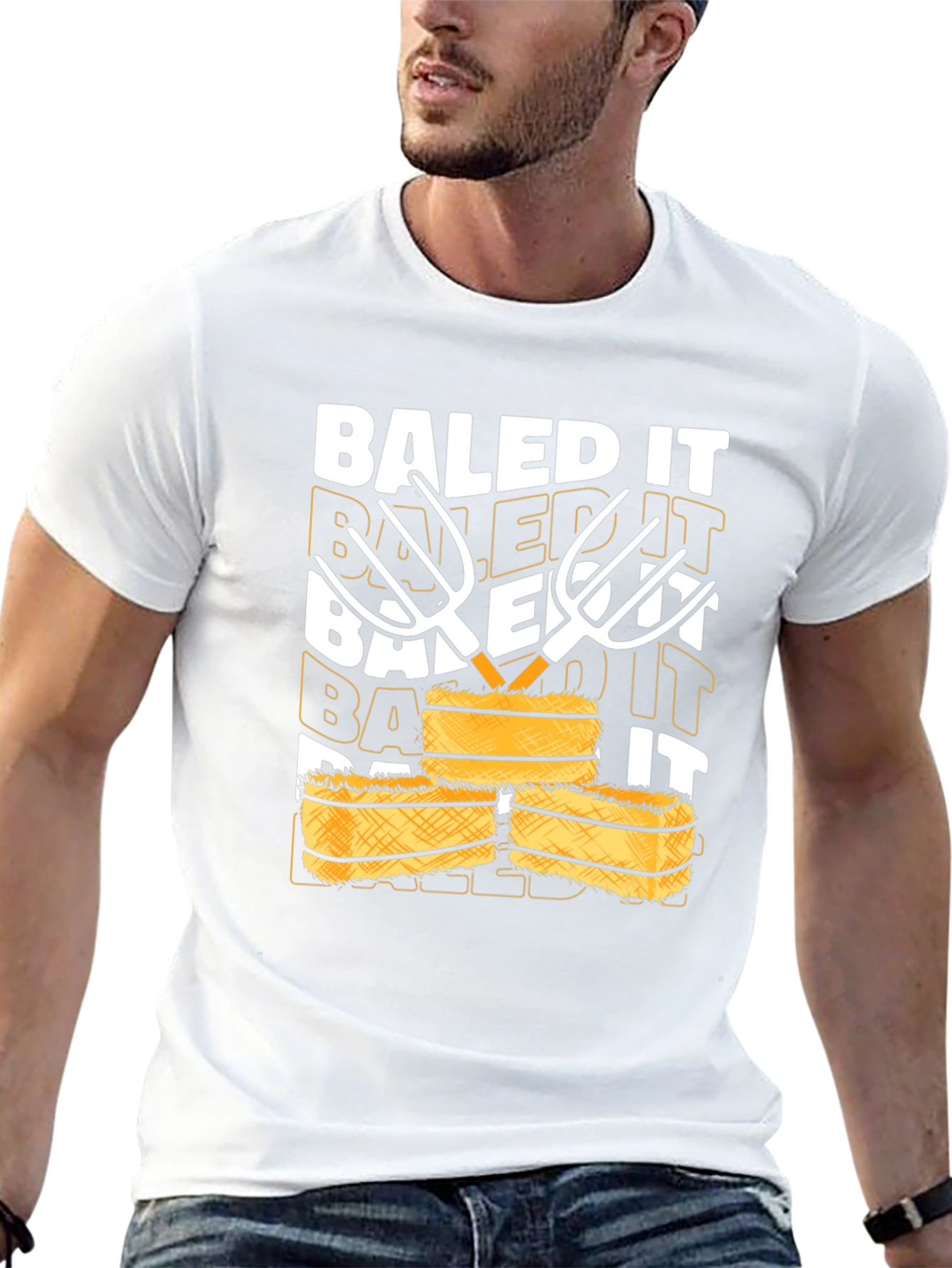 Baled It T-Shirt - Farm Humor Tee