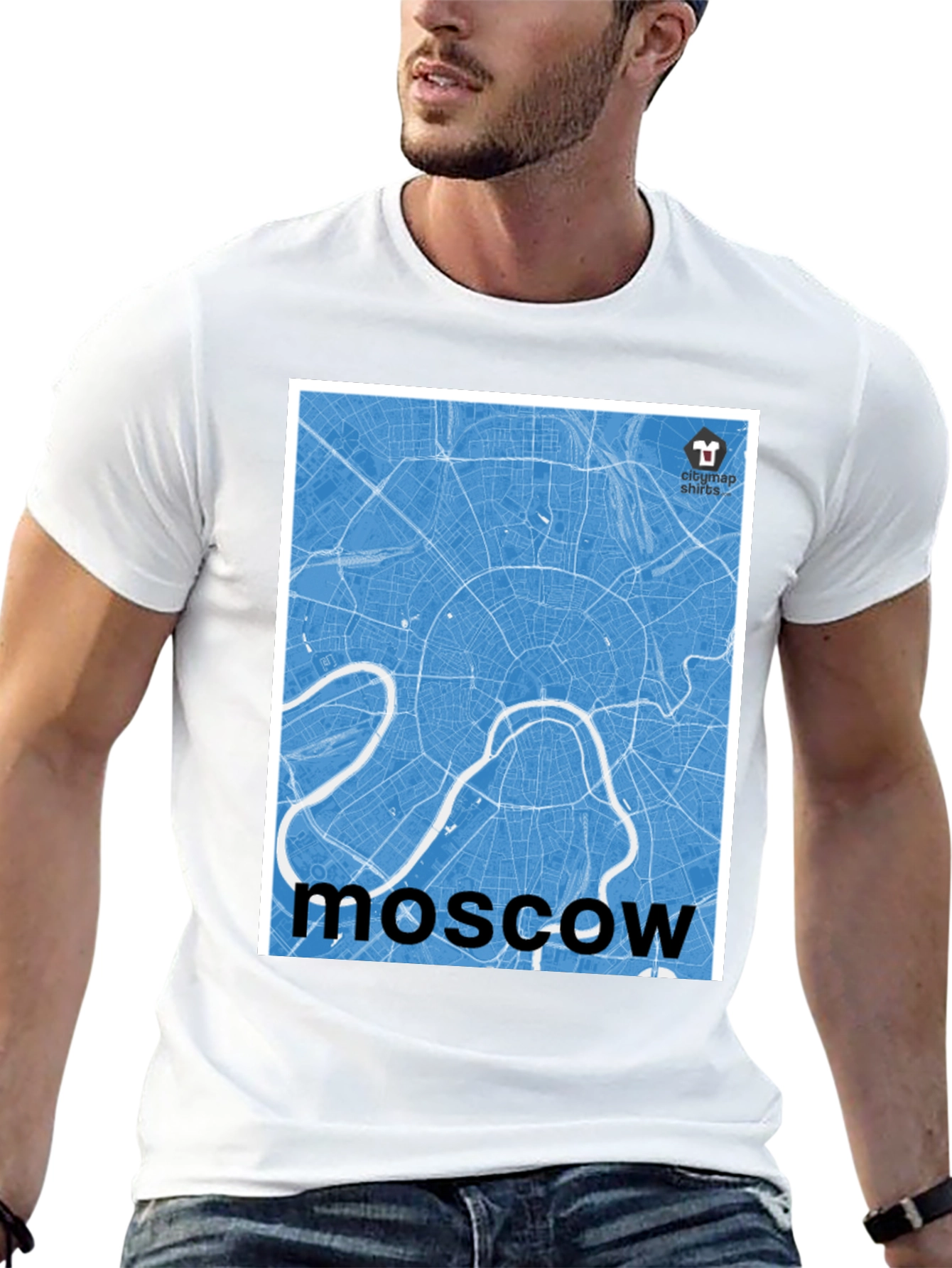 Moscow City Map T-Shirt - Cool Urban Graphic Tee
