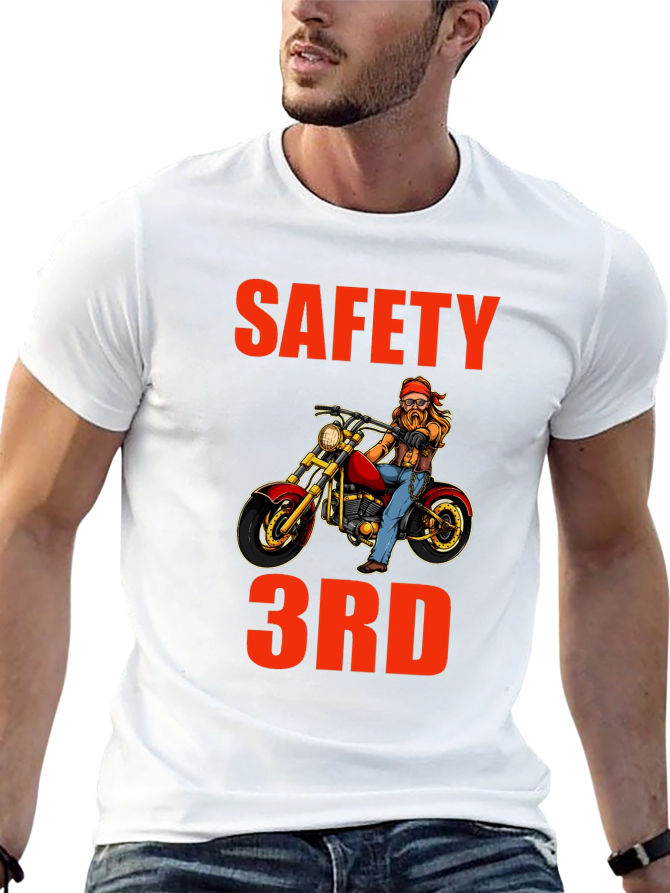 Safety 3rd Motorcycle T-Shirt - Funny Biker Tee