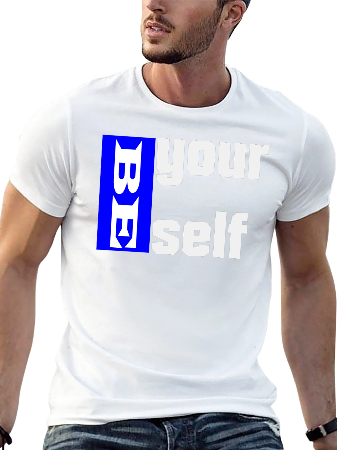 Be Yourself Graphic T-Shirt - Black Casual Tee