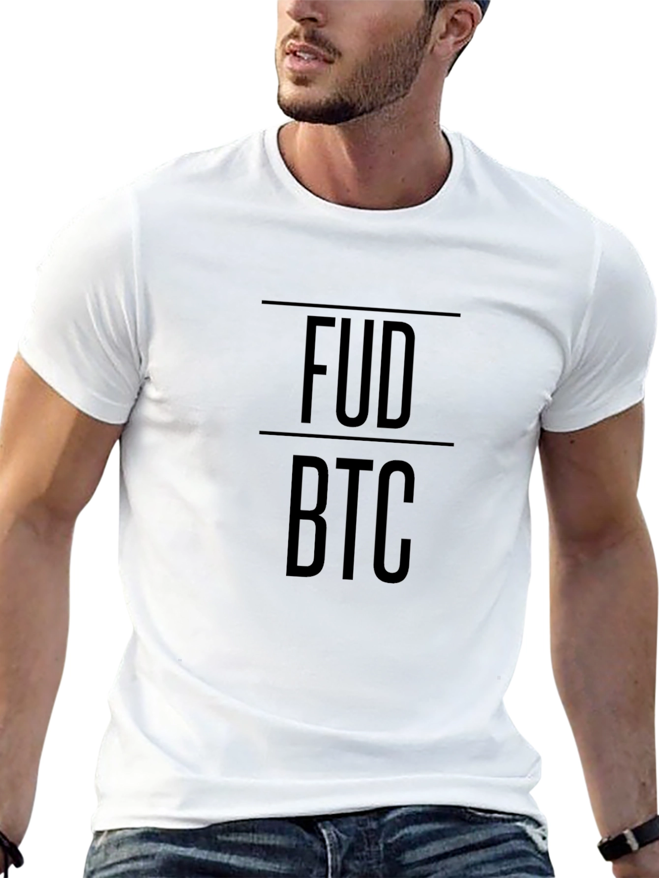 FUD BTC Crypto Black Graphic T-Shirt