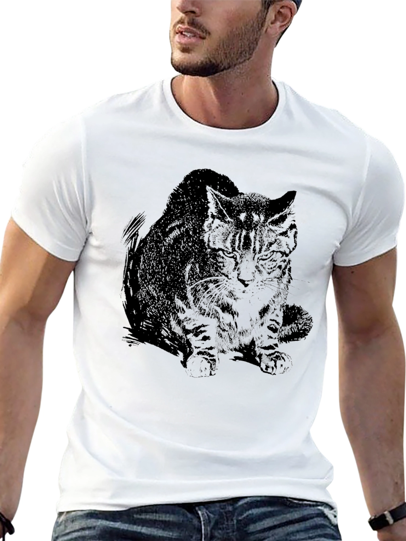 Black Cat Graphic T-Shirt